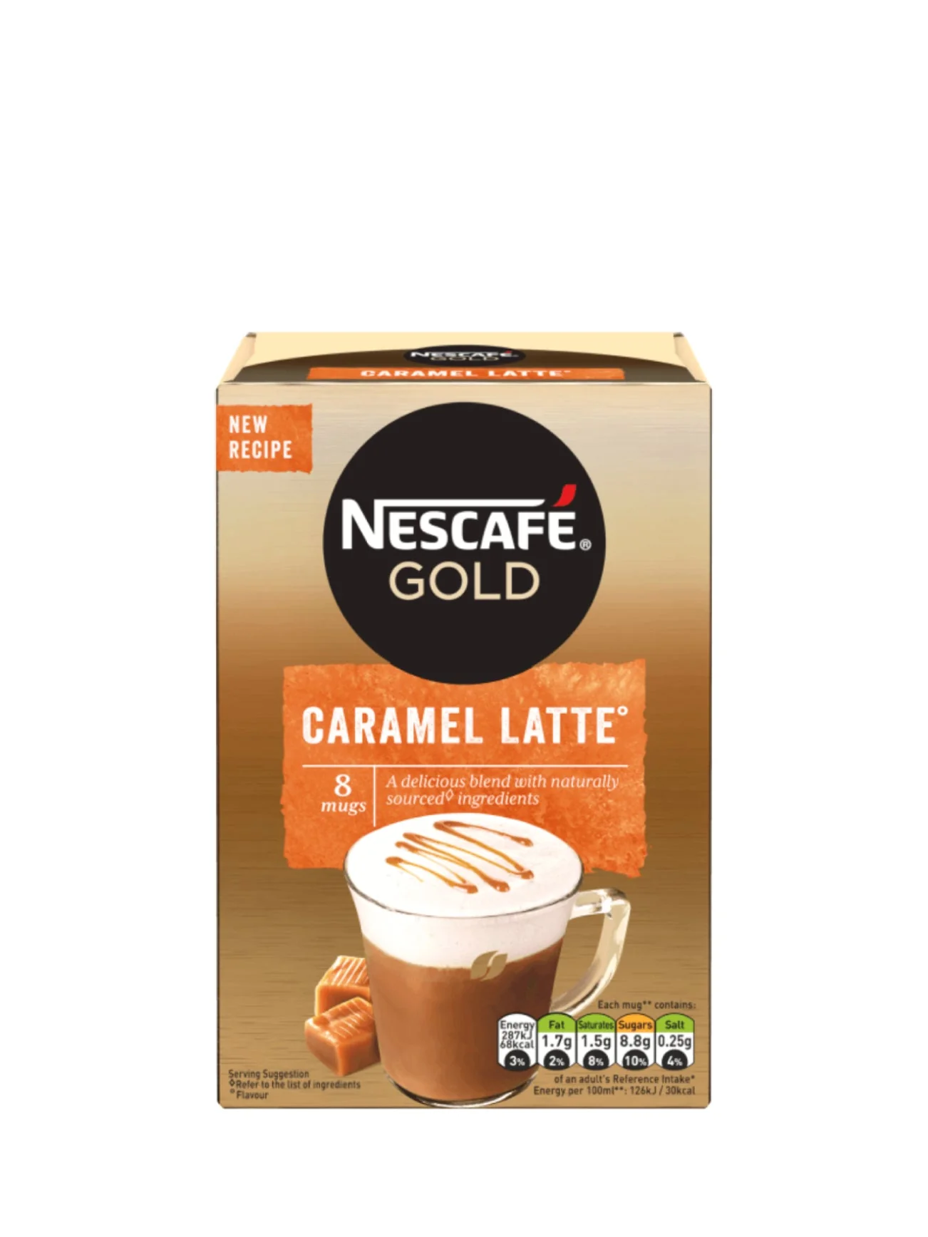 NESCAFE GOLD LATTE CARAMEL 8S 136G