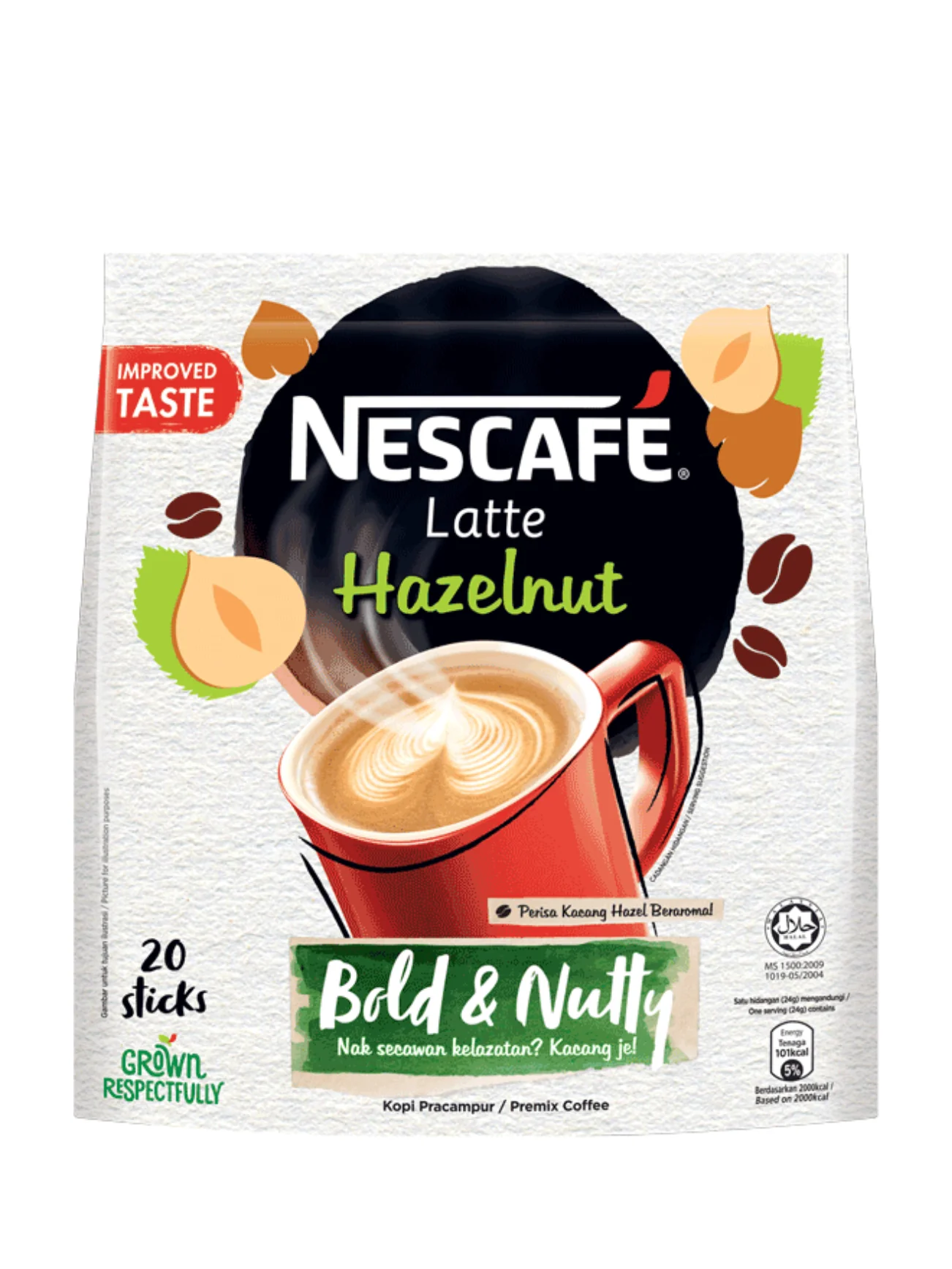 NESCAFE LATTE HAZELNUT 8S