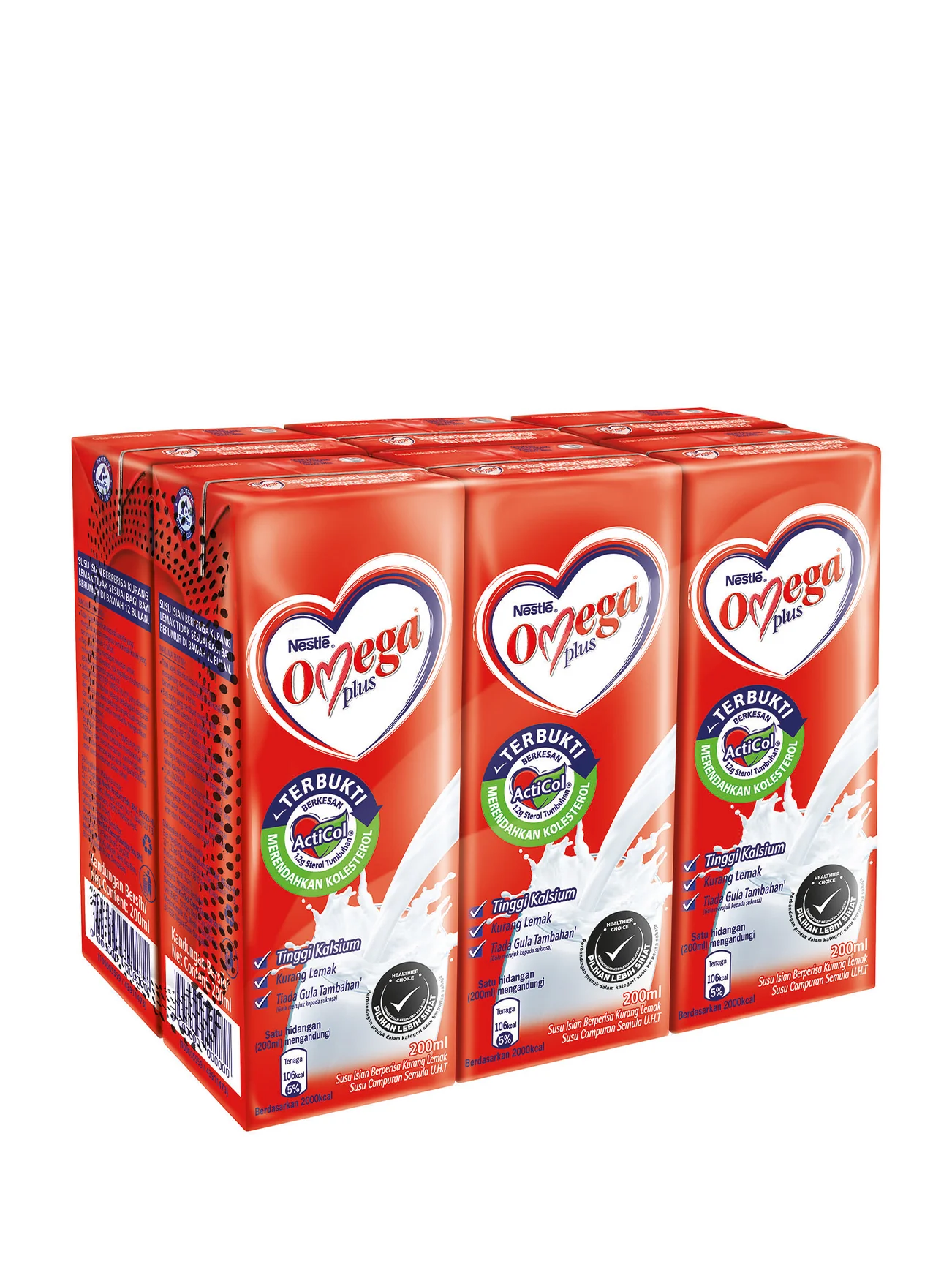 NESTLE OMEGA PLUS ACTICOL 6X200ML - Image 2