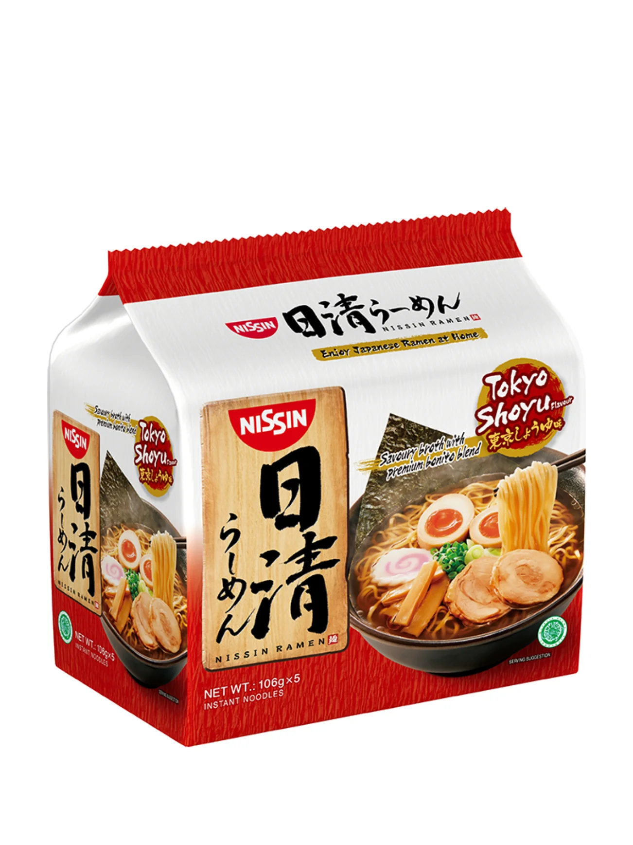 NISSIN JAPANESE RAMEN TOKYO SHOYU 5X106G