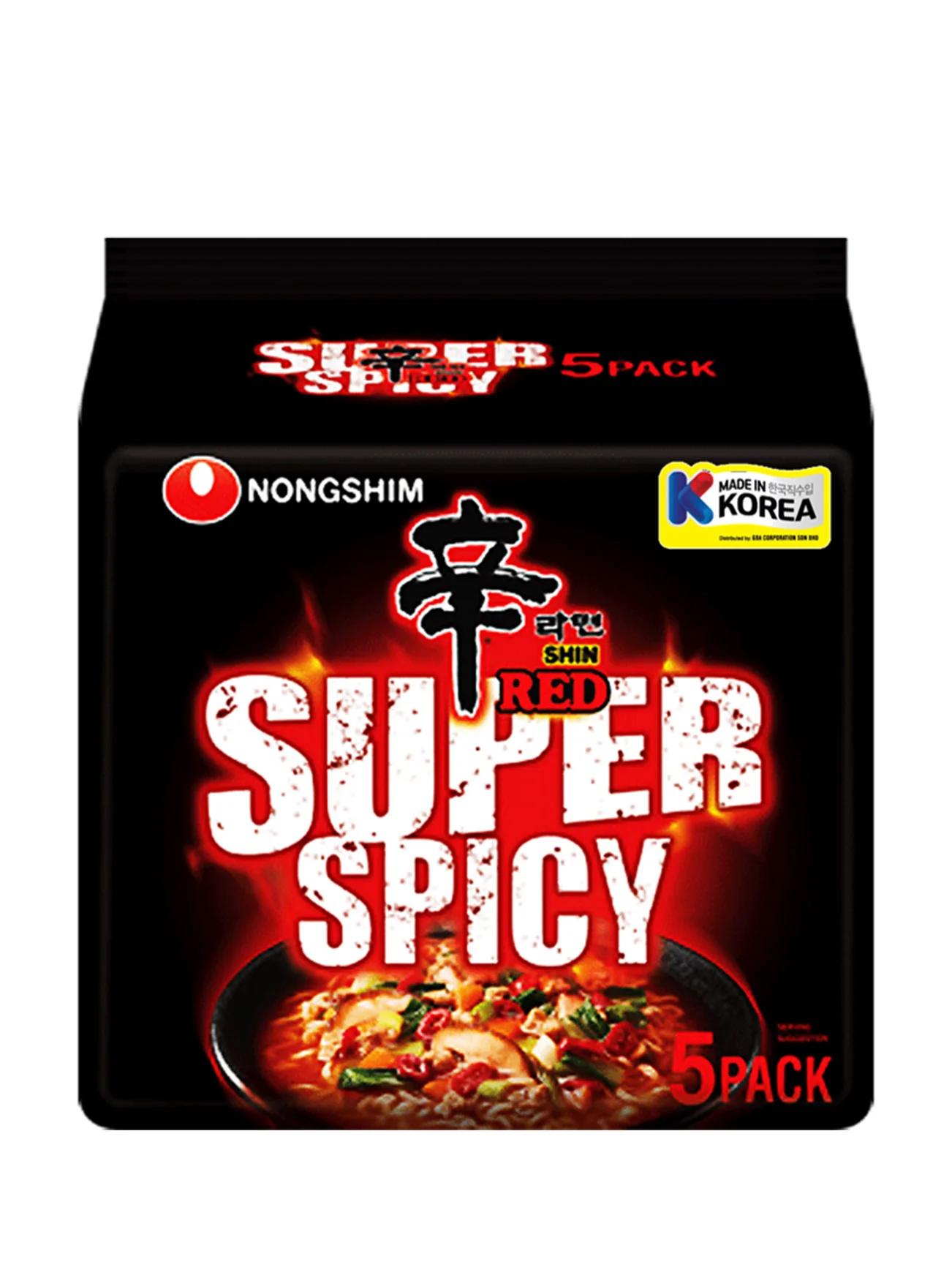 NONGSHIM SHIN SUPER SPICY RAMYUN 5X120G - Image 2