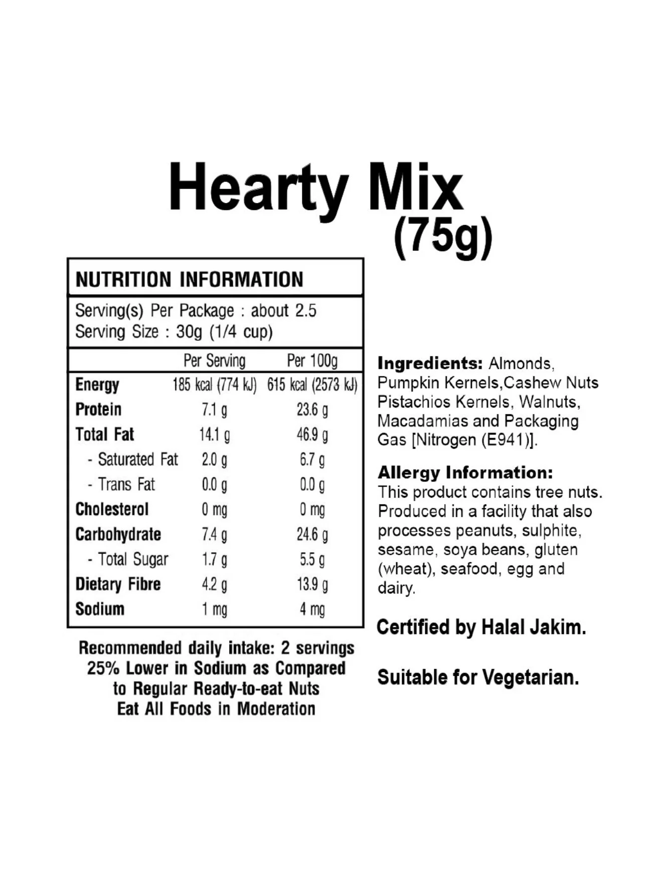 NUTRIONE HEARTY MIX 75G - Image 3