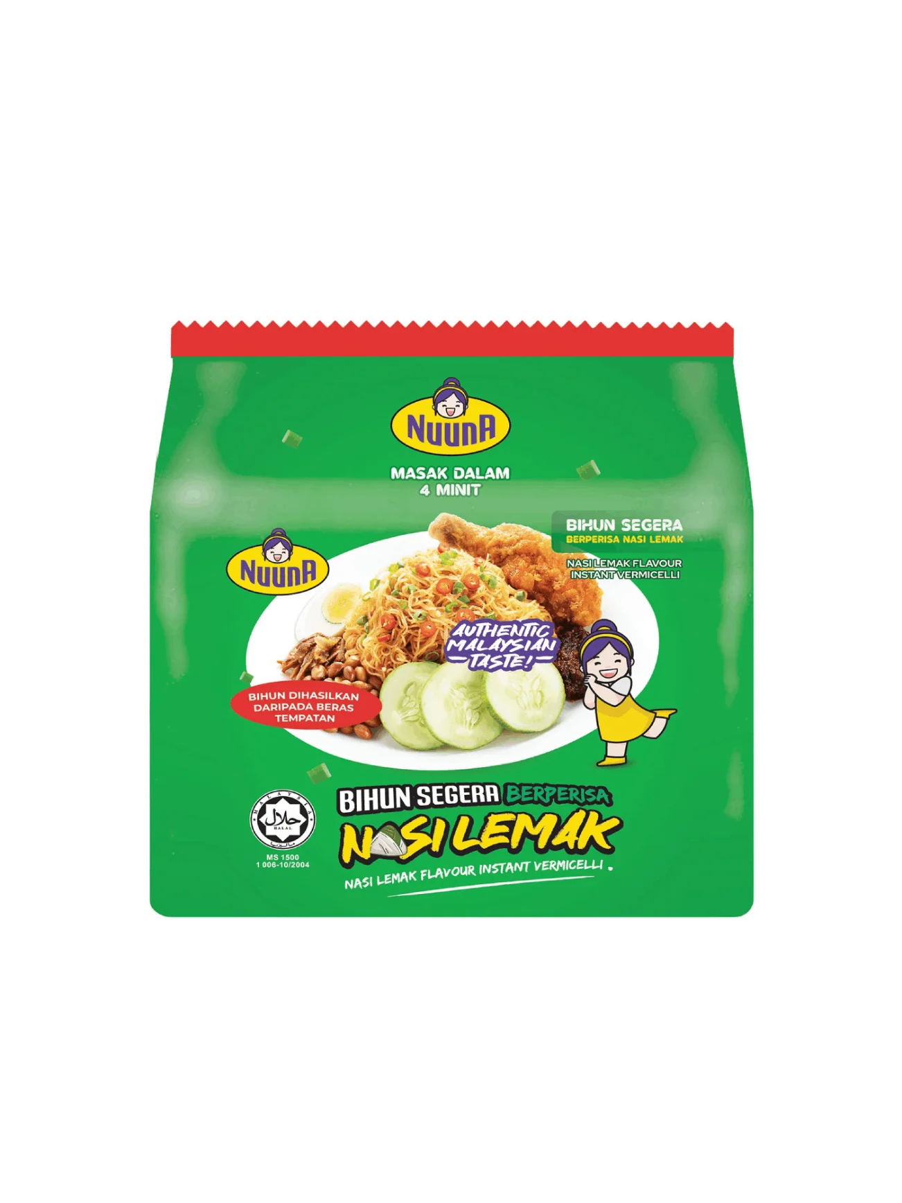 NUUNA INST VERMICELLI DRY NASI LEMAK 4X65G