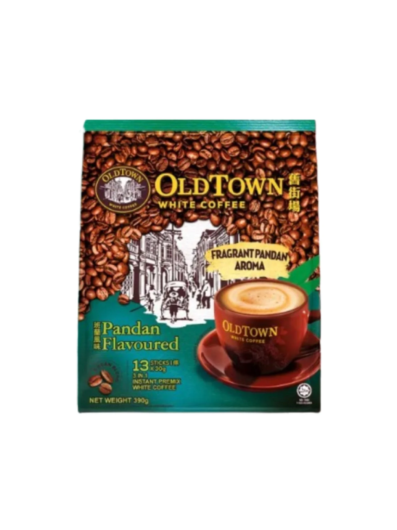 OLDTOWN 3IN1 WHITE COFFEE PANDAN 13SX30G