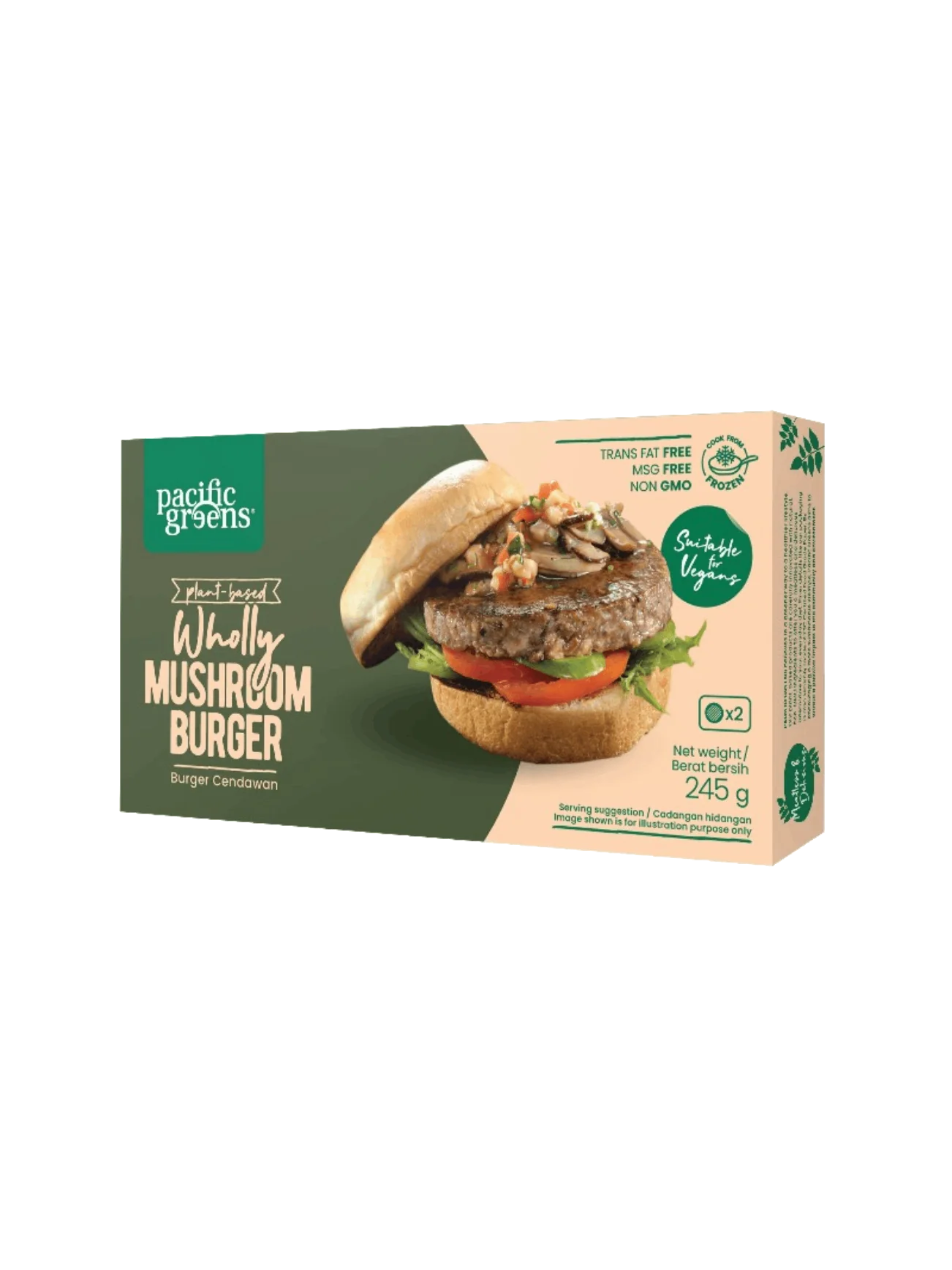 PACIFIC GREENS WHOLLY BURGER 245G