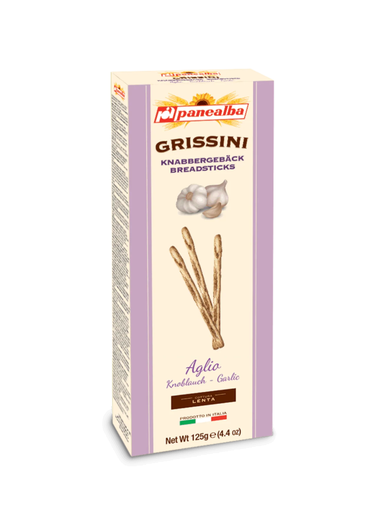 PANEALBA BREADSTICKS GARLIC FLAVOURED 125G