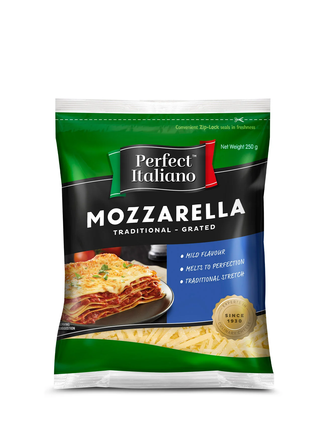 PERFECT ITALIANO MOZZARELLA SHREDDED 250G - Image 2