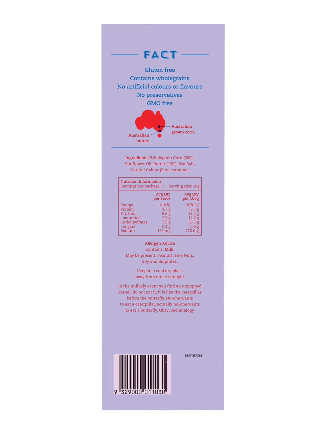 POP FICTION POPCORN BUTTER 100G - Image 2
