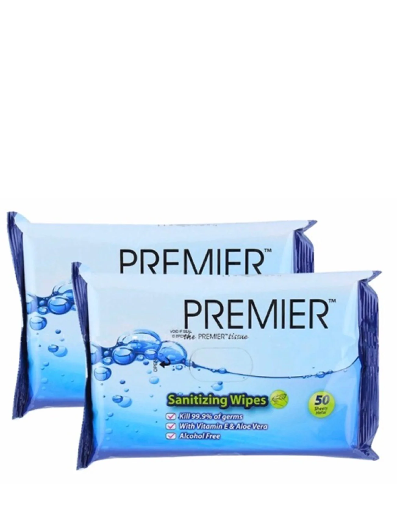 PREMIER SANITIZING WIPES 50SX2PKT - Image 2