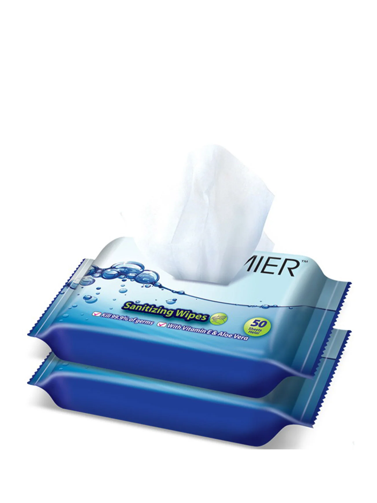 PREMIER SANITIZING WIPES 50SX2PKT - Image 3