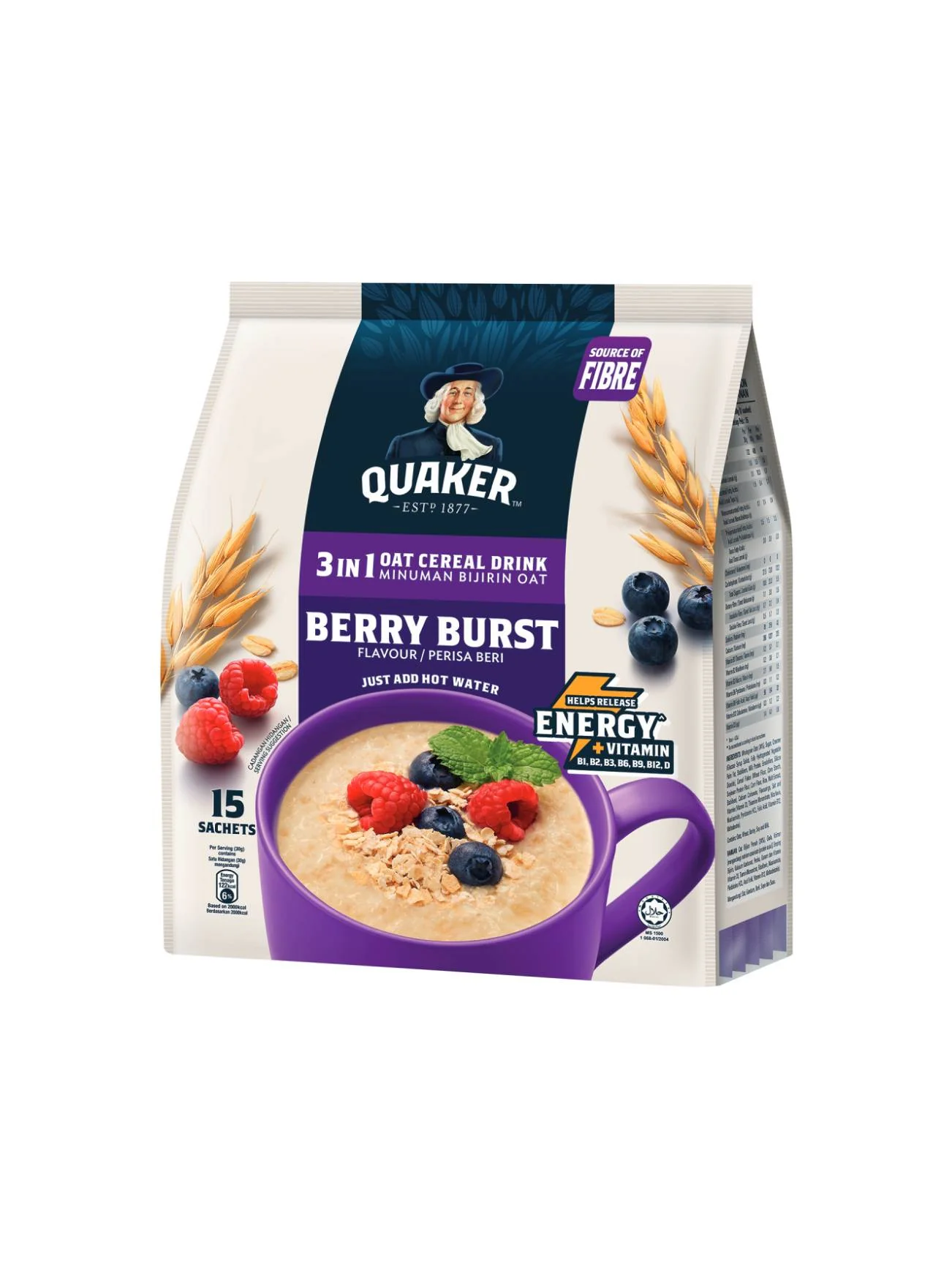 QUAKER 3 IN 1 BERRY BURST 14'S X 28G