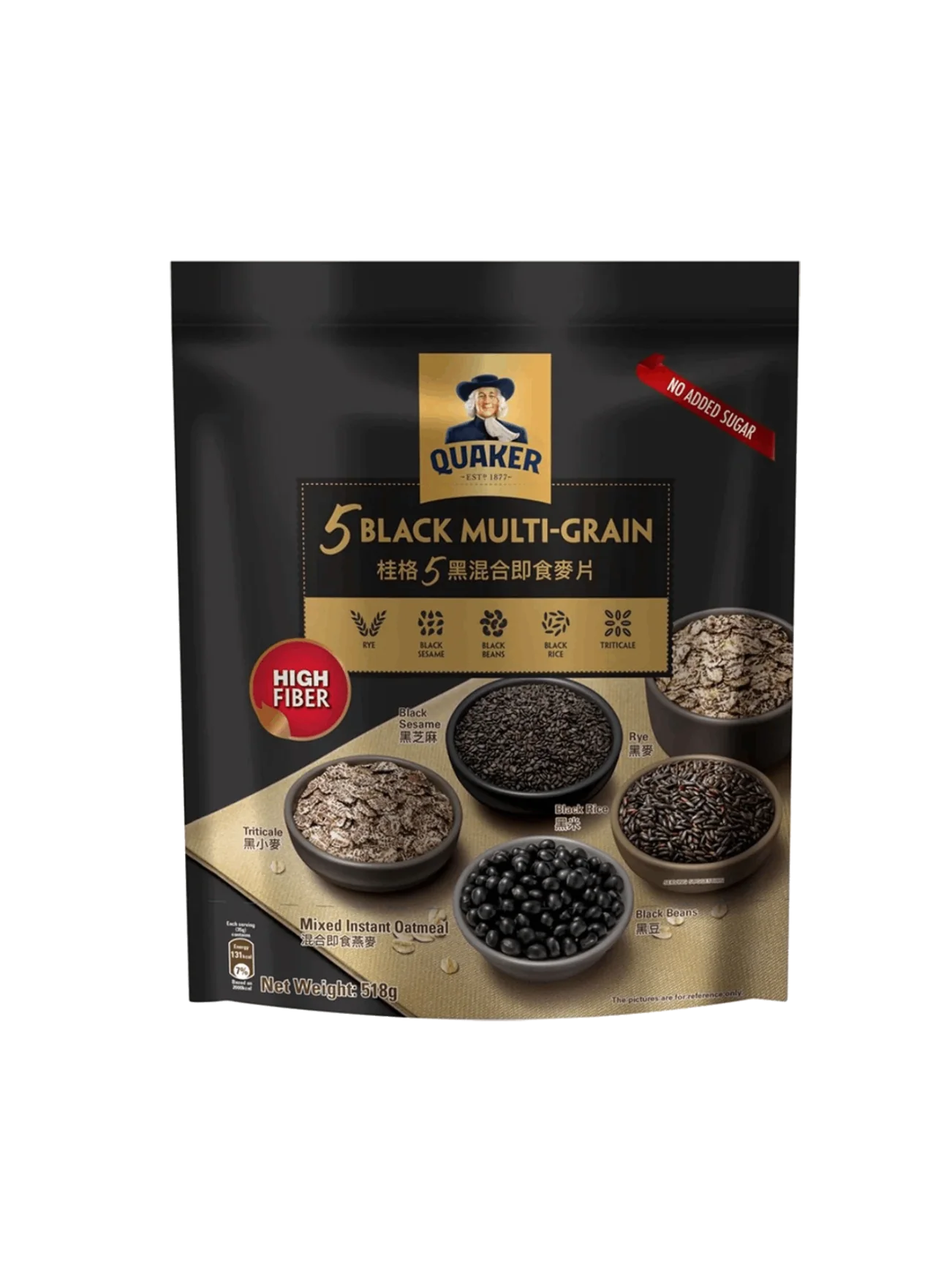 QUAKER FIVE BLACK MULTI-GRAIN MIX OATS 30G*18