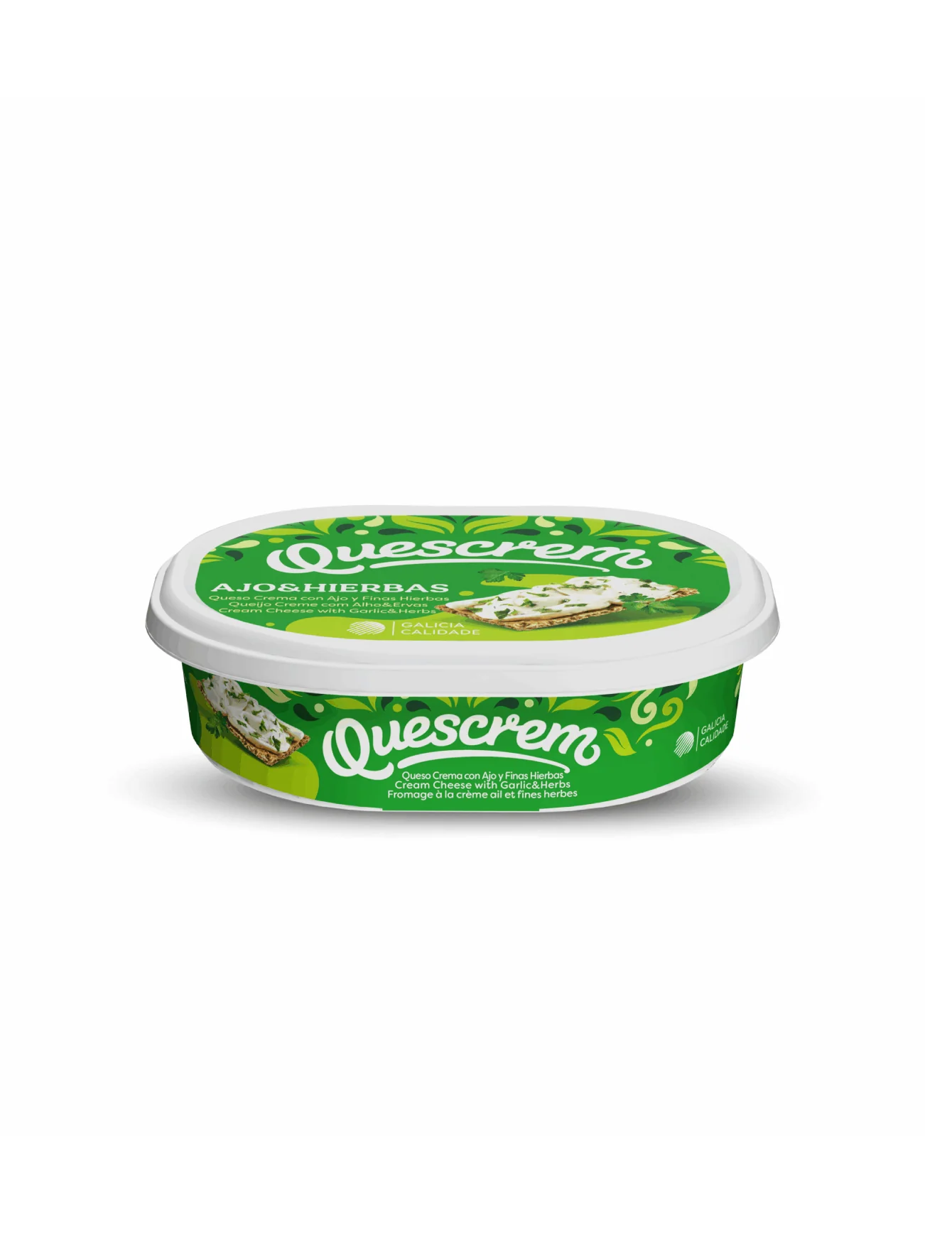 QUESCREM CREAM CHEESE WITH GARLIC&HERBS 200GM