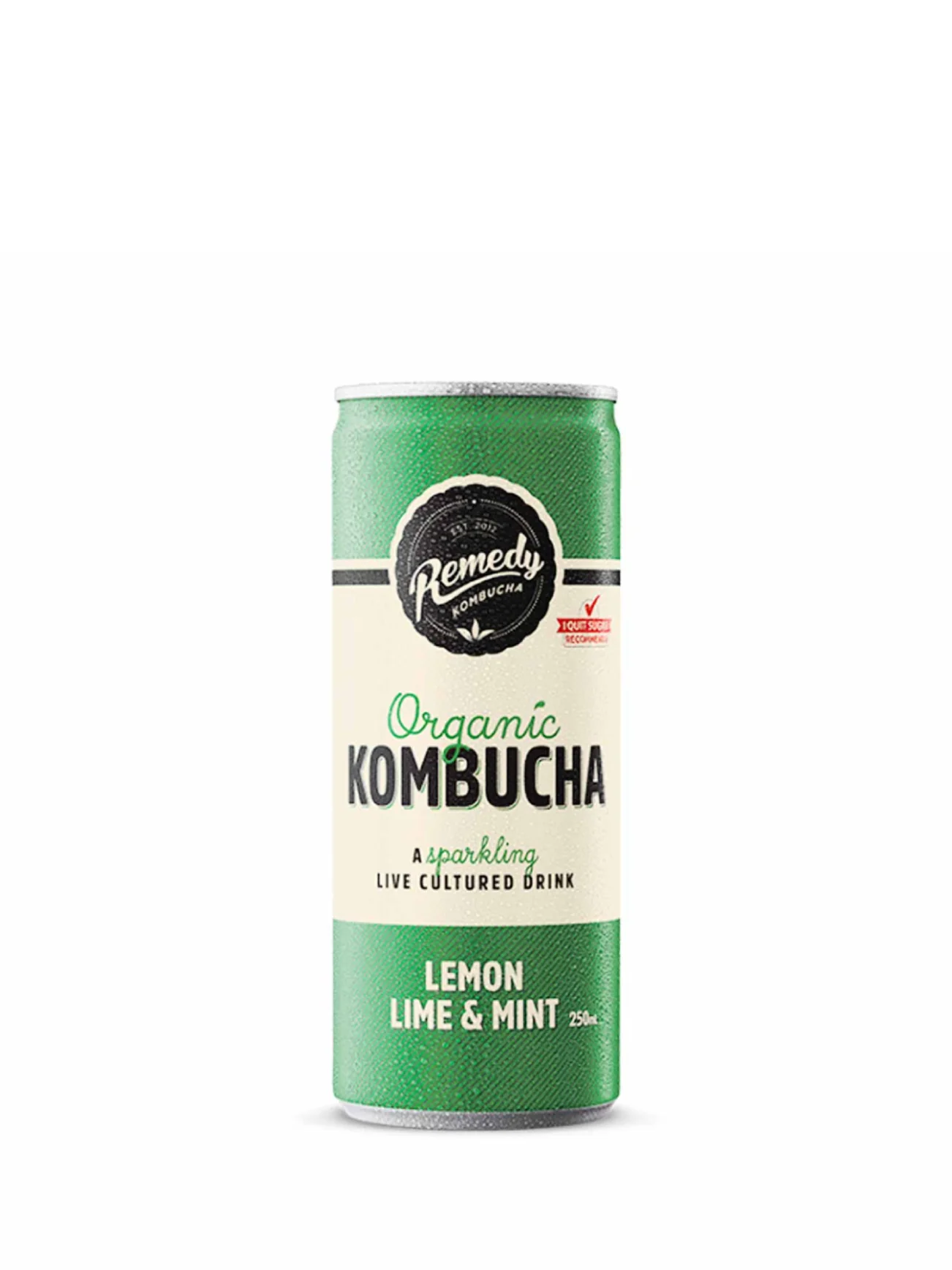 REMEDY ORGANIC KOMBUCHA LEMON LIME & MINT 250ML