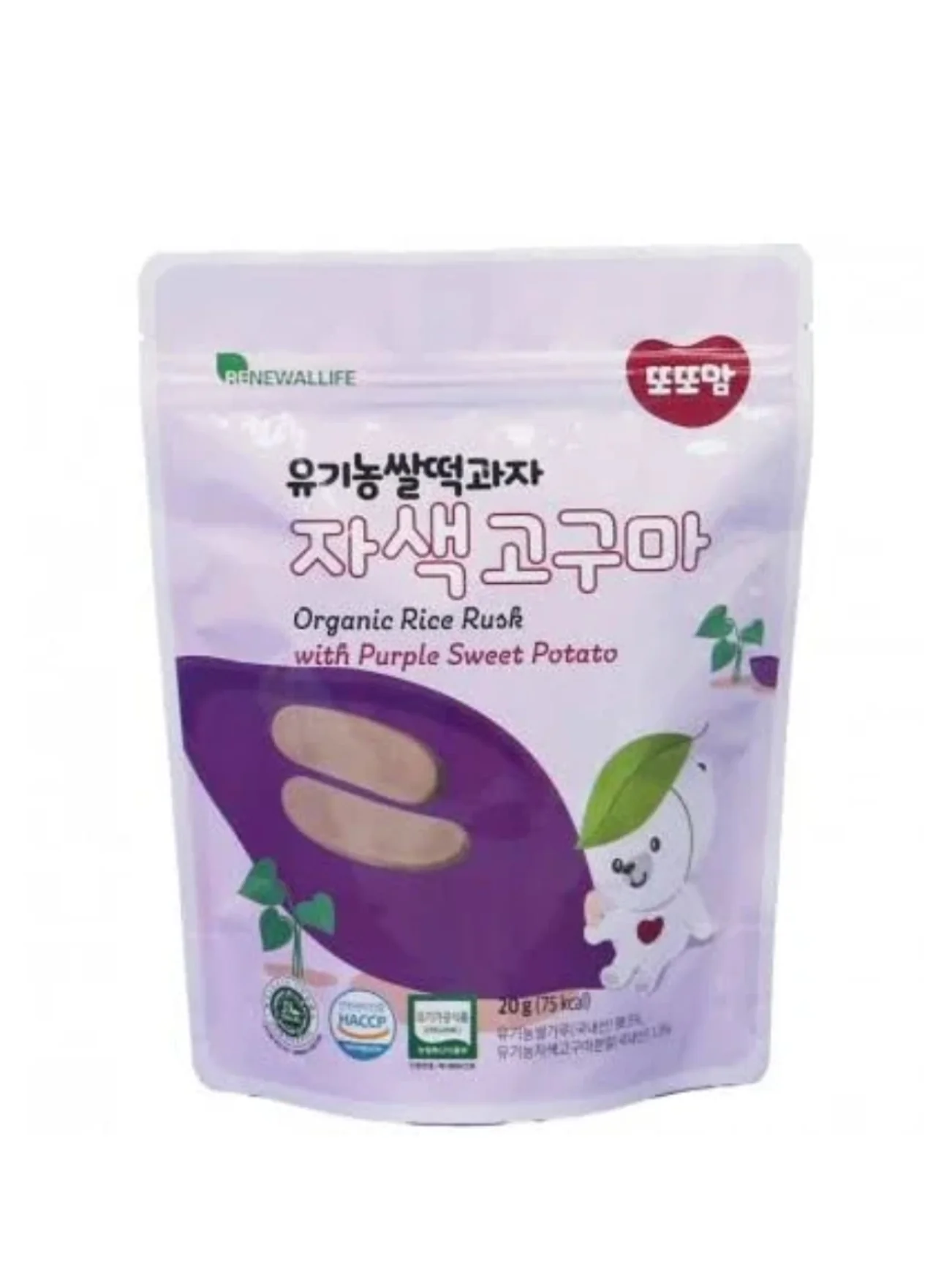 RENEWALLIFE ORG RICE RUSK SWEET PURPLE POTATO 20G