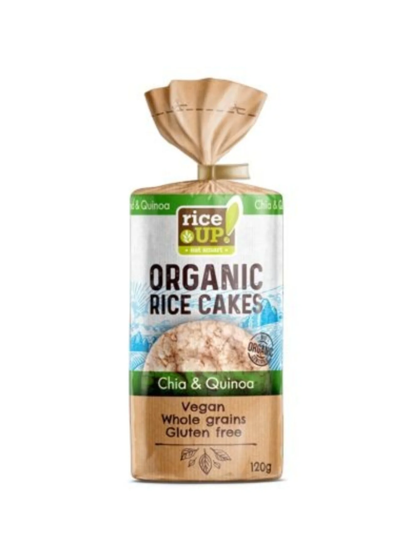 RICE UP ORG RICE CAKES QUINOA & CHIA 120G