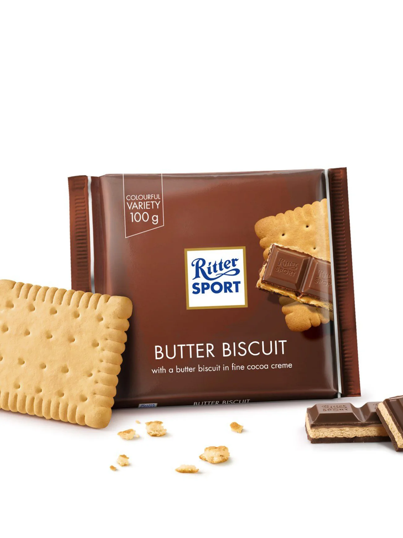 RITTER SPORT BUTTER BISCUIT (KNUSPERKEKS) 100GM