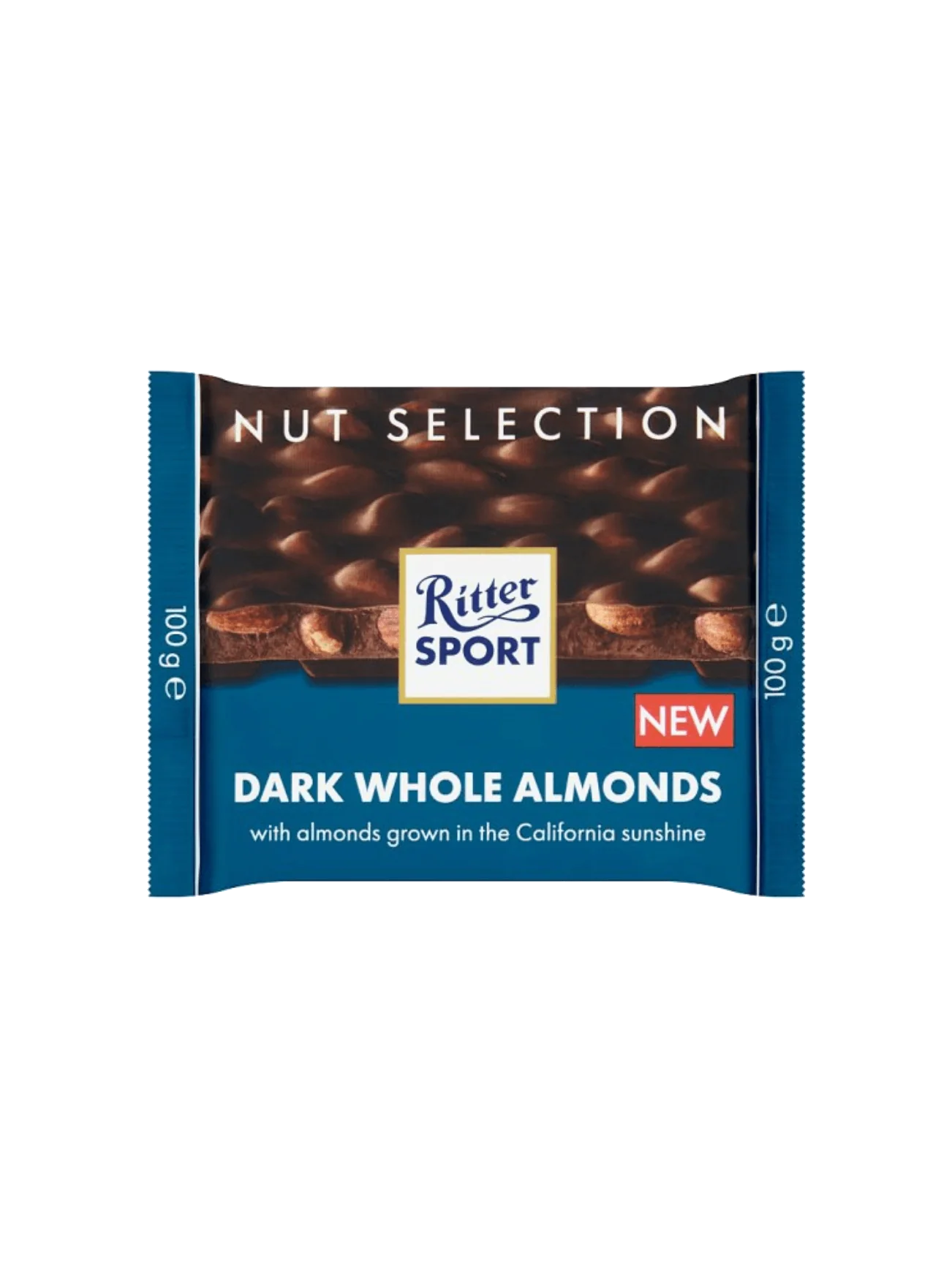 RITTER SPORT DARK WHOLE ALMONDS 100G