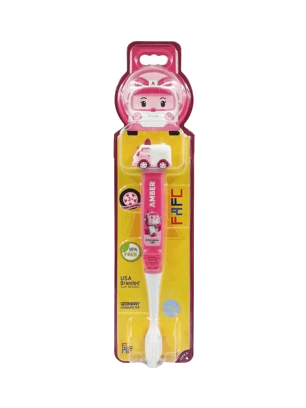 ROBOCAR POLI AMBER FIGURINE KIDS TOOTH BRUSH