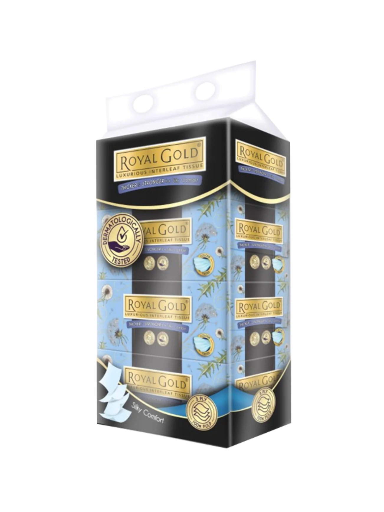 ROYAL GOLD LUXURIOUS FACIAL TISSUE BX 3PLY 4X110S