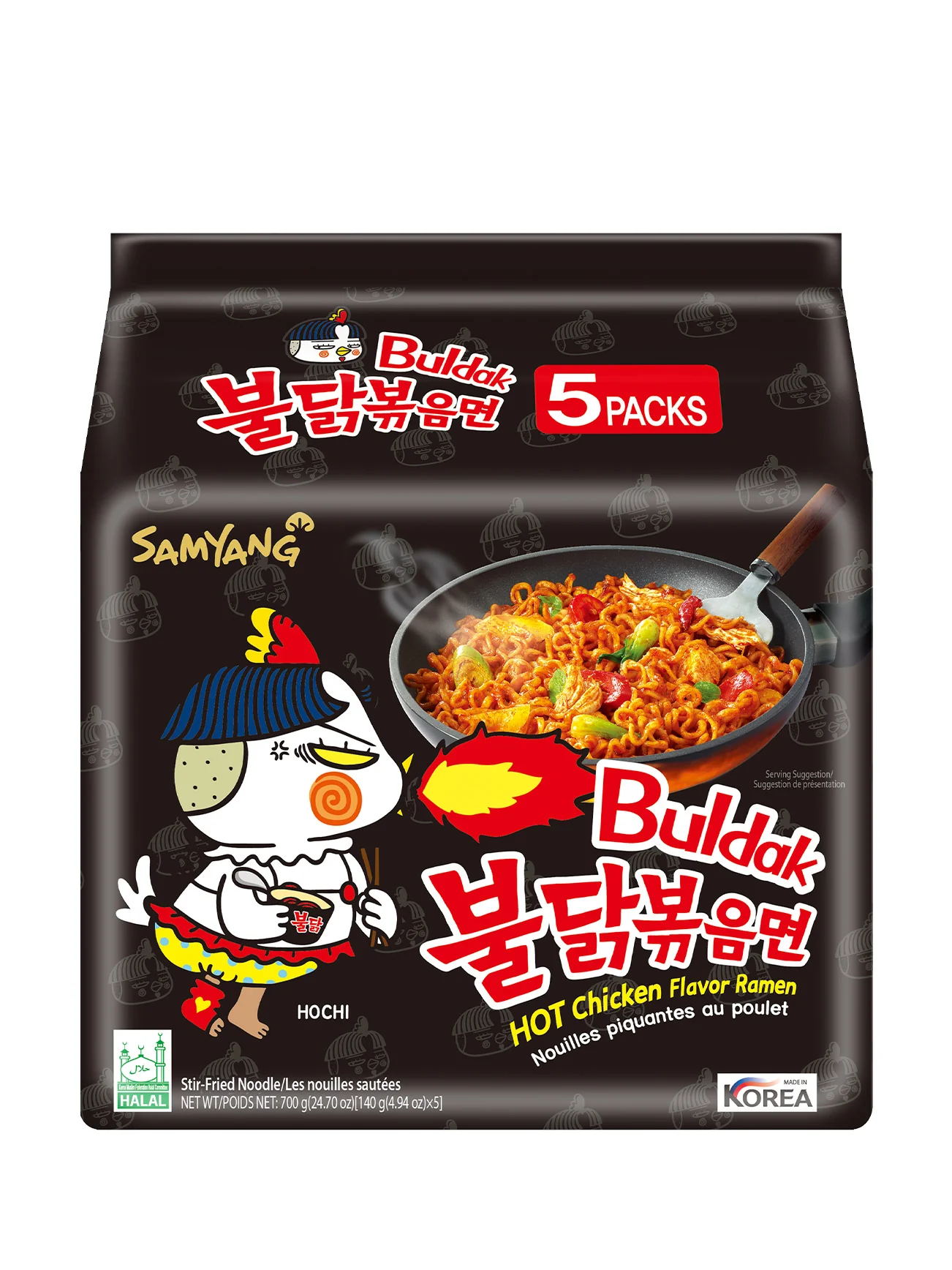 SAMYANG HOT CHICKEN RAMEN 5*140G - Image 2