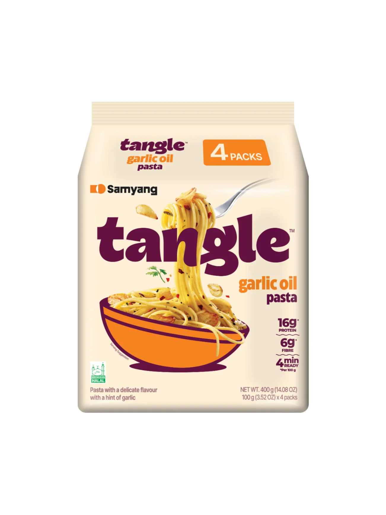 SAMYANG TANGLE GARLIC OIL PASTA 4X100G