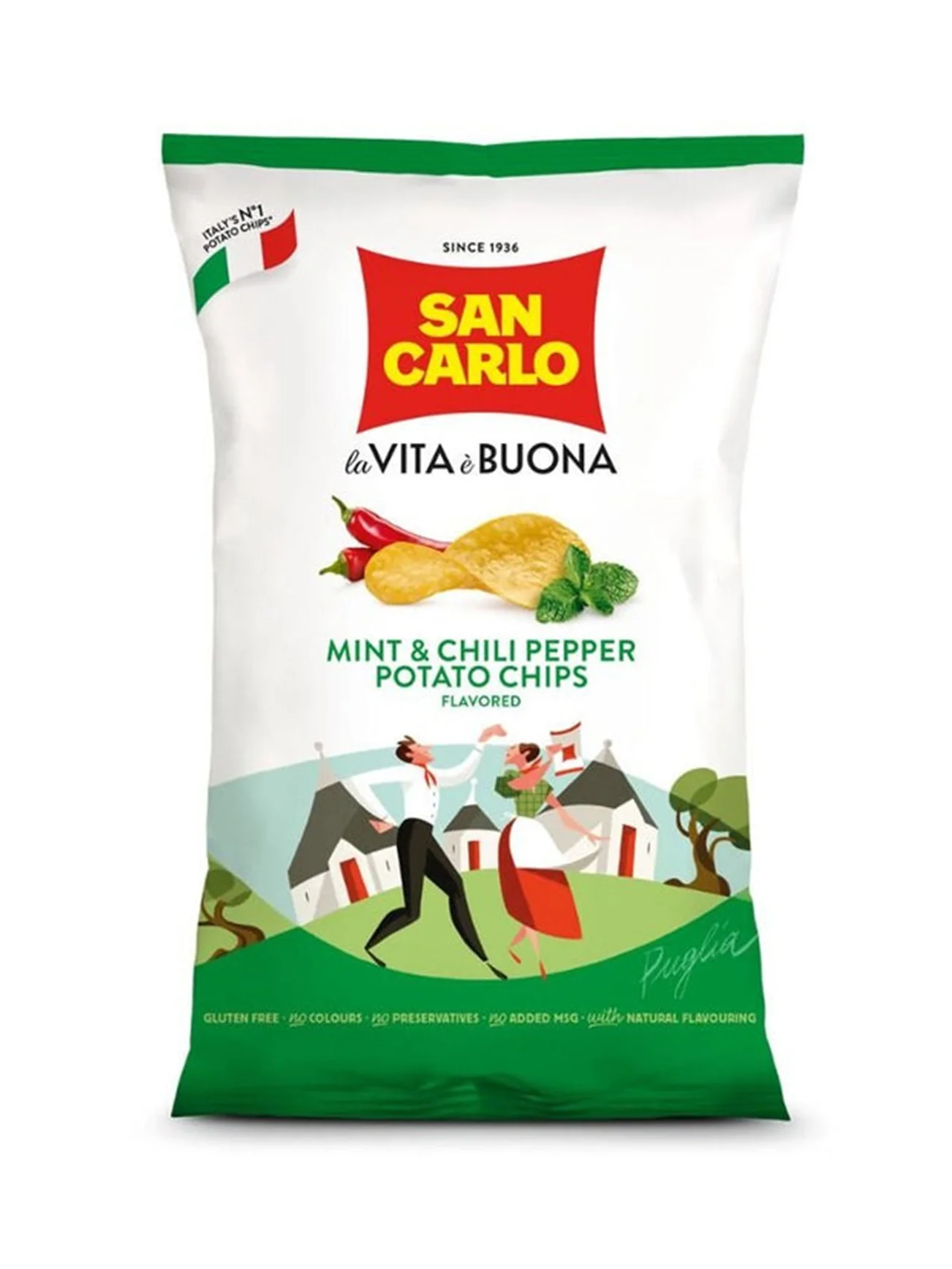 SAN CARLO MINT & CHILI POTATO CHIPS 150G