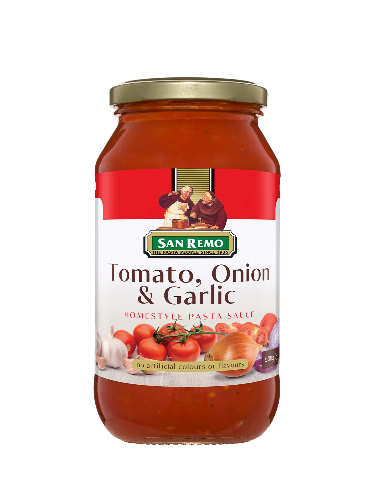 SAN REMO TOMATO ONION GARLIC PASTA SAUCE 500GM - Image 2