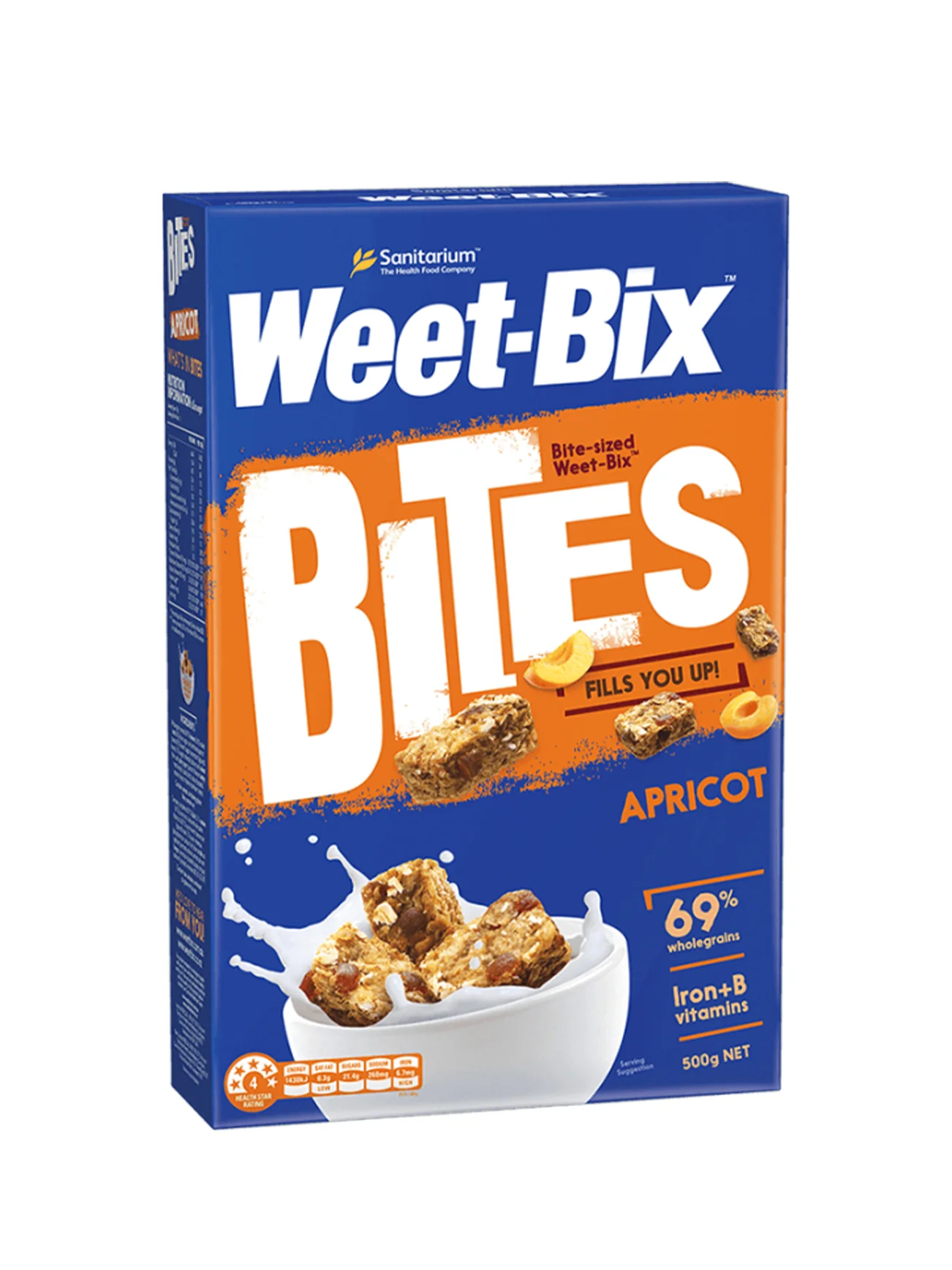 SANITARIUM WEET BIX FRUITY APRICOT 500G