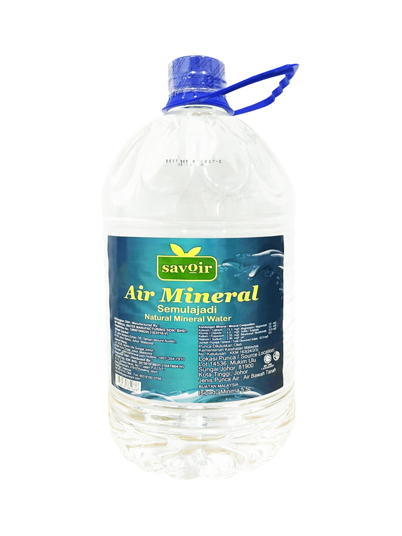 SAVOIR NATURAL MINERAL WATER 5.5L