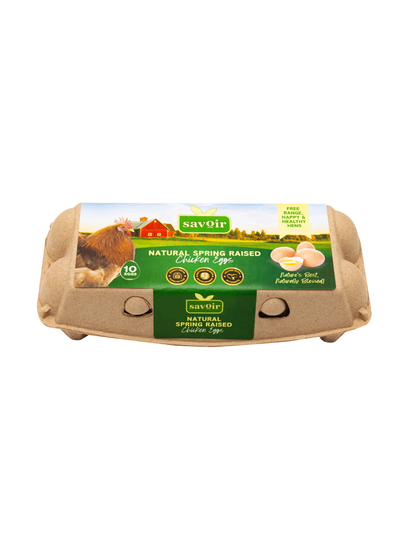 SAVOIR NATURAL SPRING RAISED CHICKEN EGGS 10S