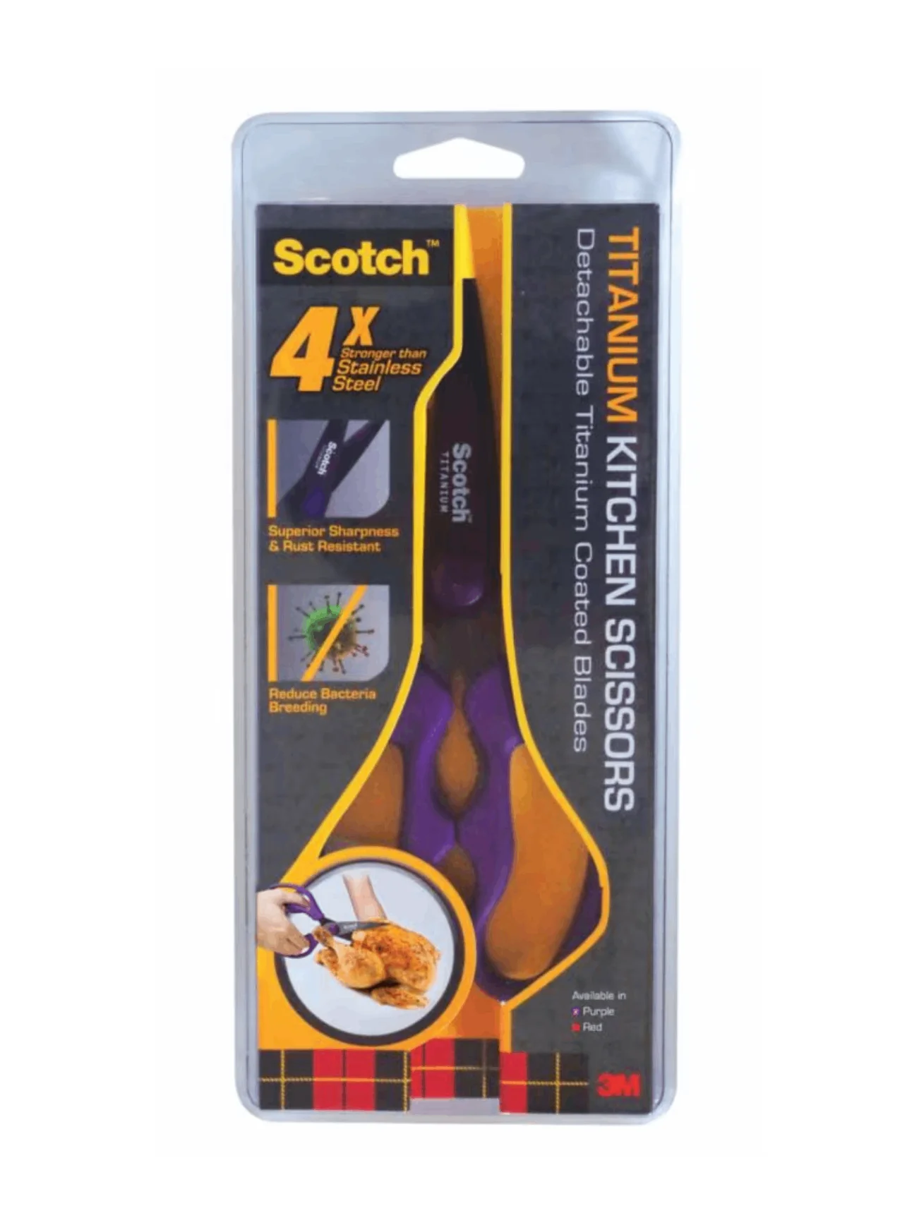 SCOTCH DETACHABLE TITANIUM KITCHEN SCISSORS PURPL