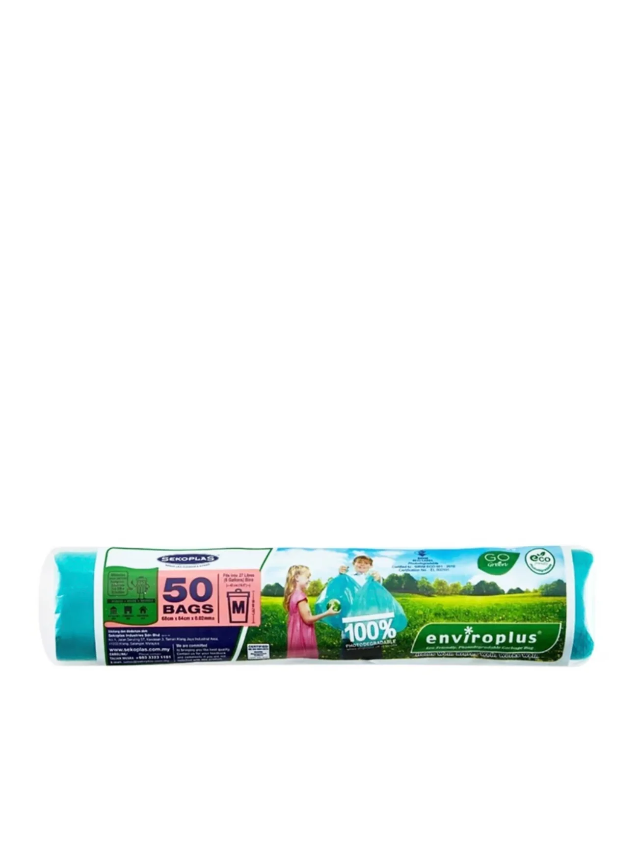 SEKOPLAS REPLUS GARBAGE BAGS ROLL M-68X84CM 50'S