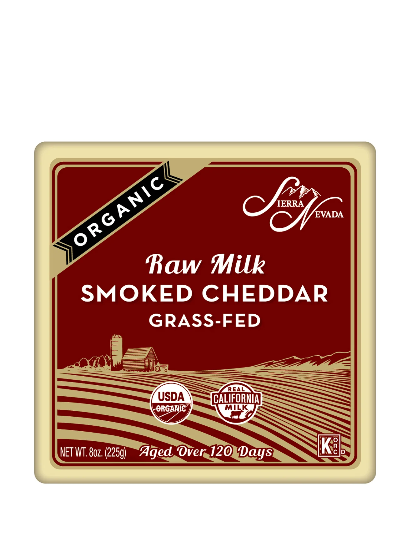 SIERRA NEVADA RAW ORG SMOKED CHEDDAR, SQUARES 8OZ