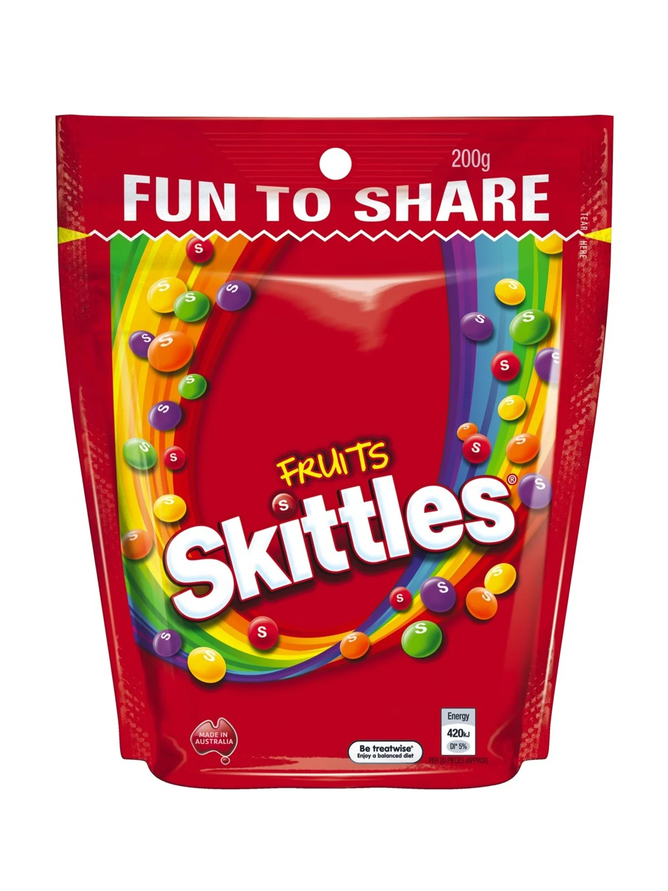 SKITTLES FRUIT SHARING POUCH 200G - Image 2