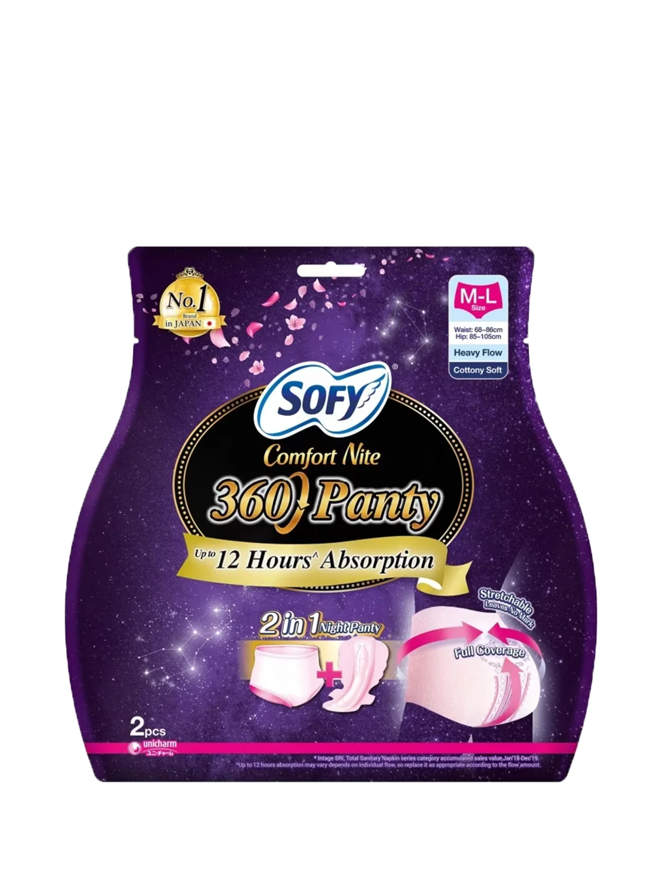 SOFY COMFORT NIGHT 360 PANTY M-L 2S