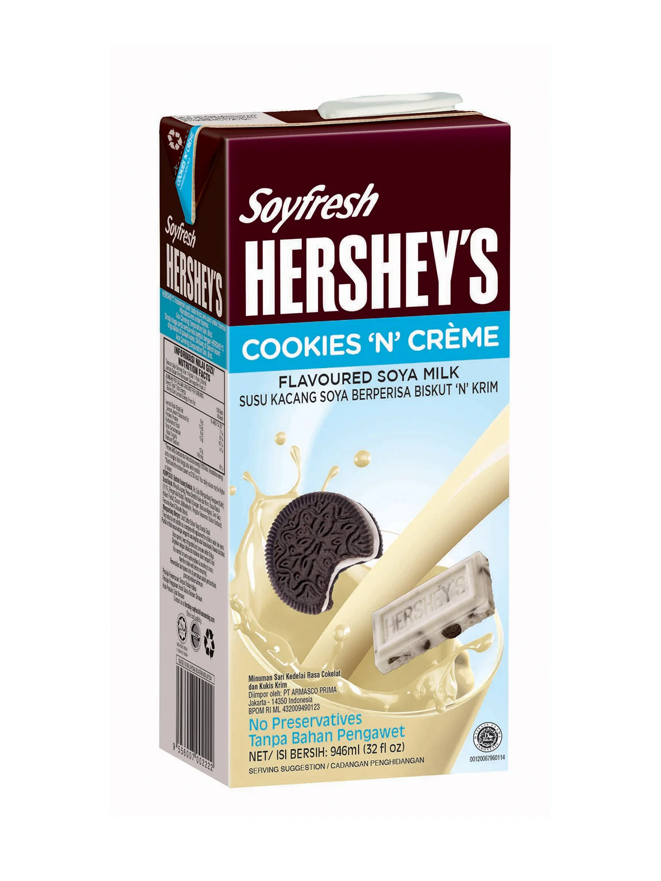 SOYFRESH HERSHEY'S COOKIES&CREME 946ML