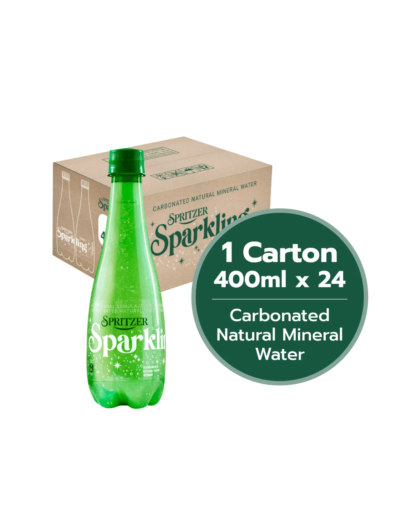 SPRITZER SPARKLING MINERAL WATER 24X400ML