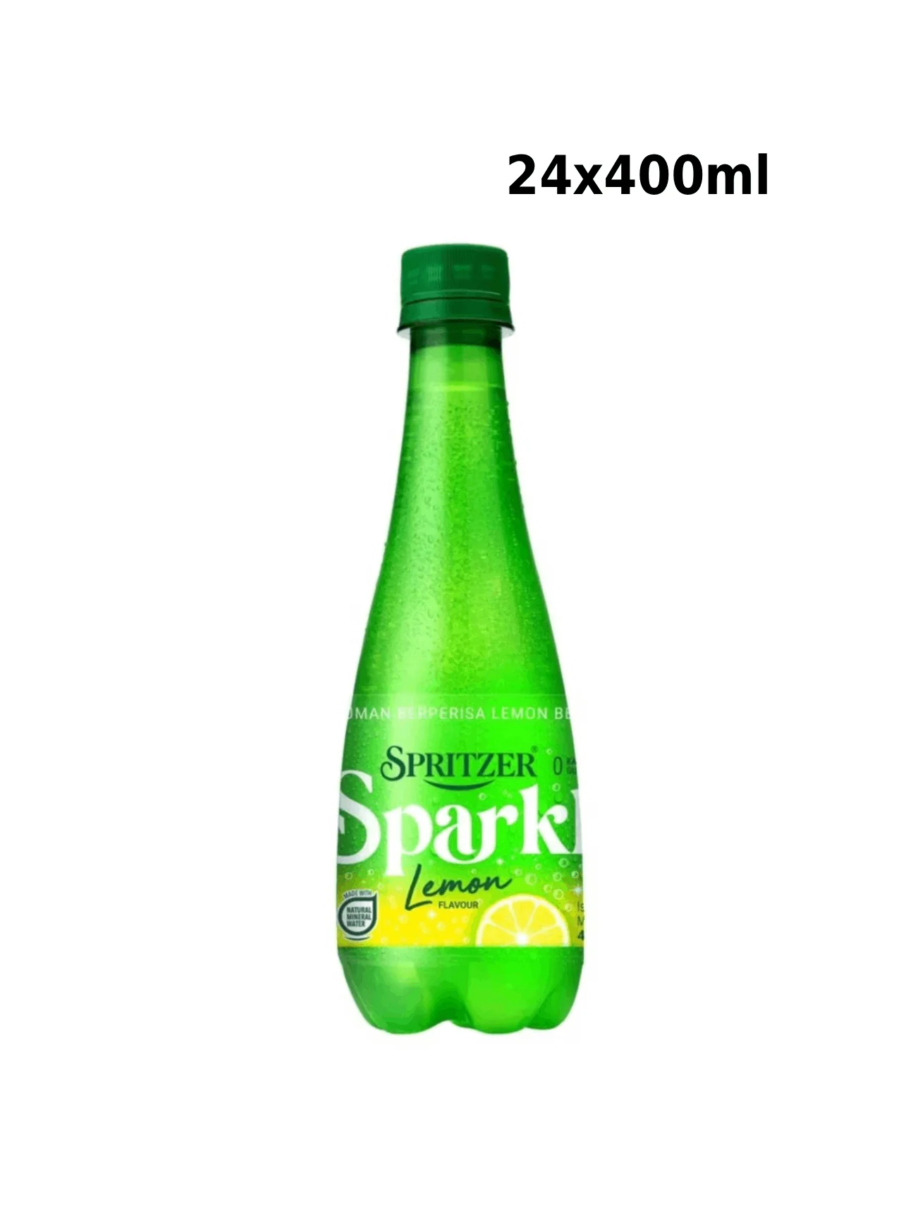 SPRITZER SPARKLING MINERAL WATER LEMON 24X400ML