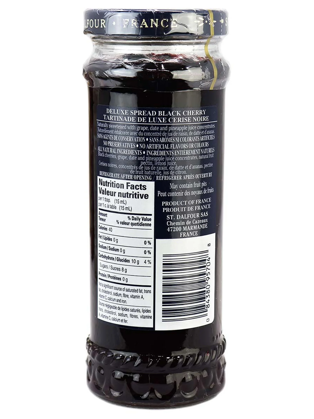 ST.DALFOUR BLACK CHERRY JAM 284G - Image 2