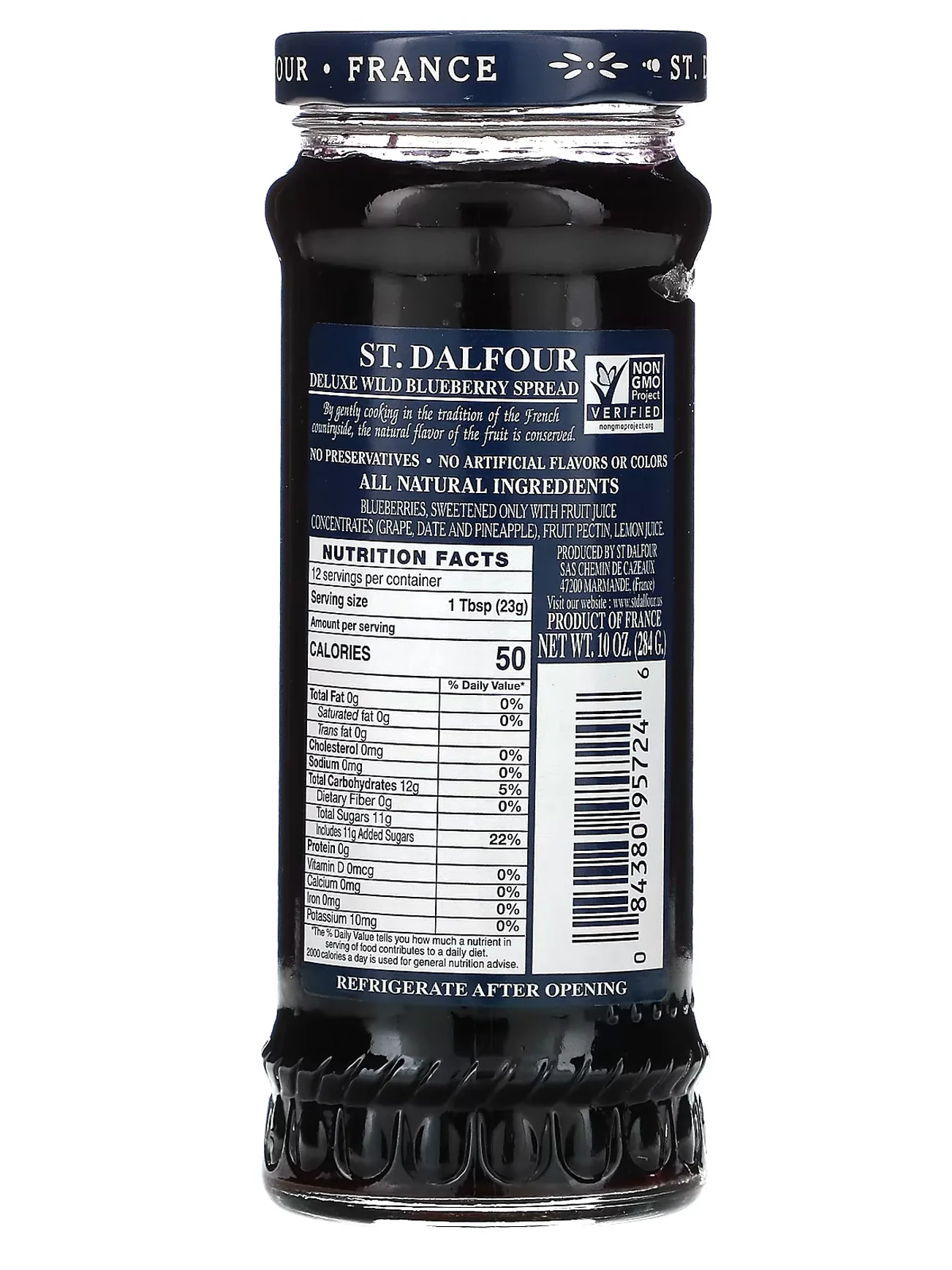 ST.DALFOUR BLUEBERRY JAM 284G - Image 2