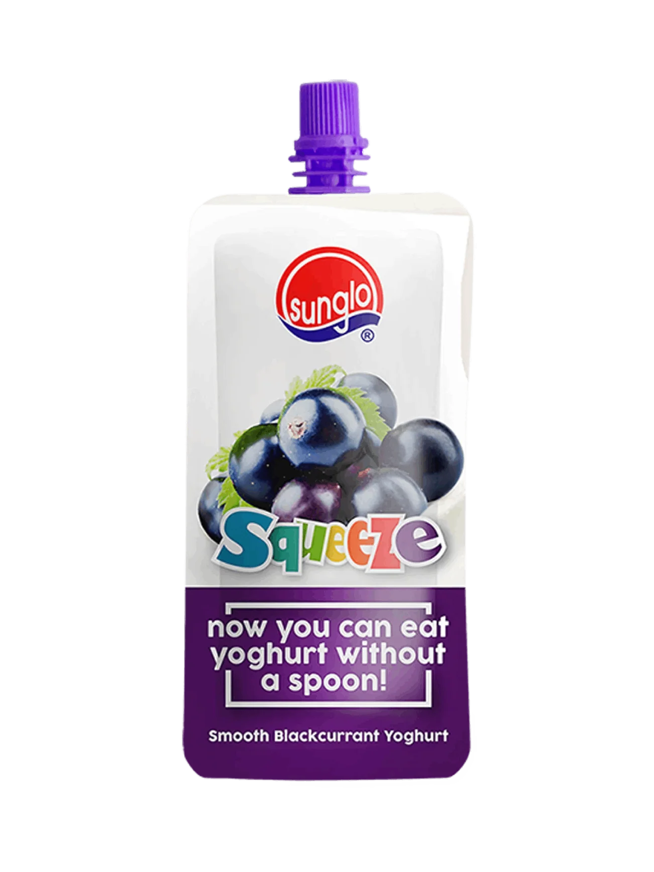 SUNGLO SQUEEZE SMOOTH BLACKCURRANT YOG 120G