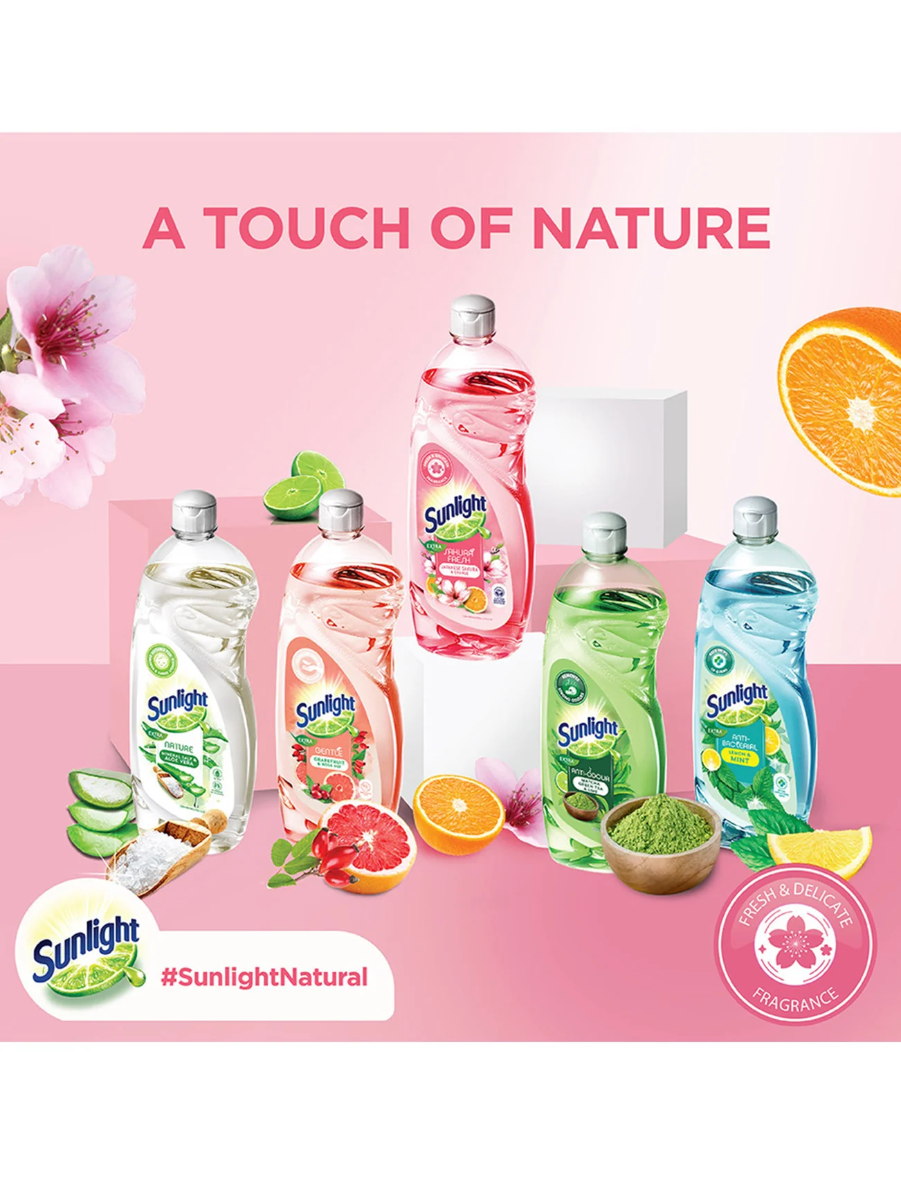 SUNLIGHT LIQ DW SAKURA 800ML - Image 5