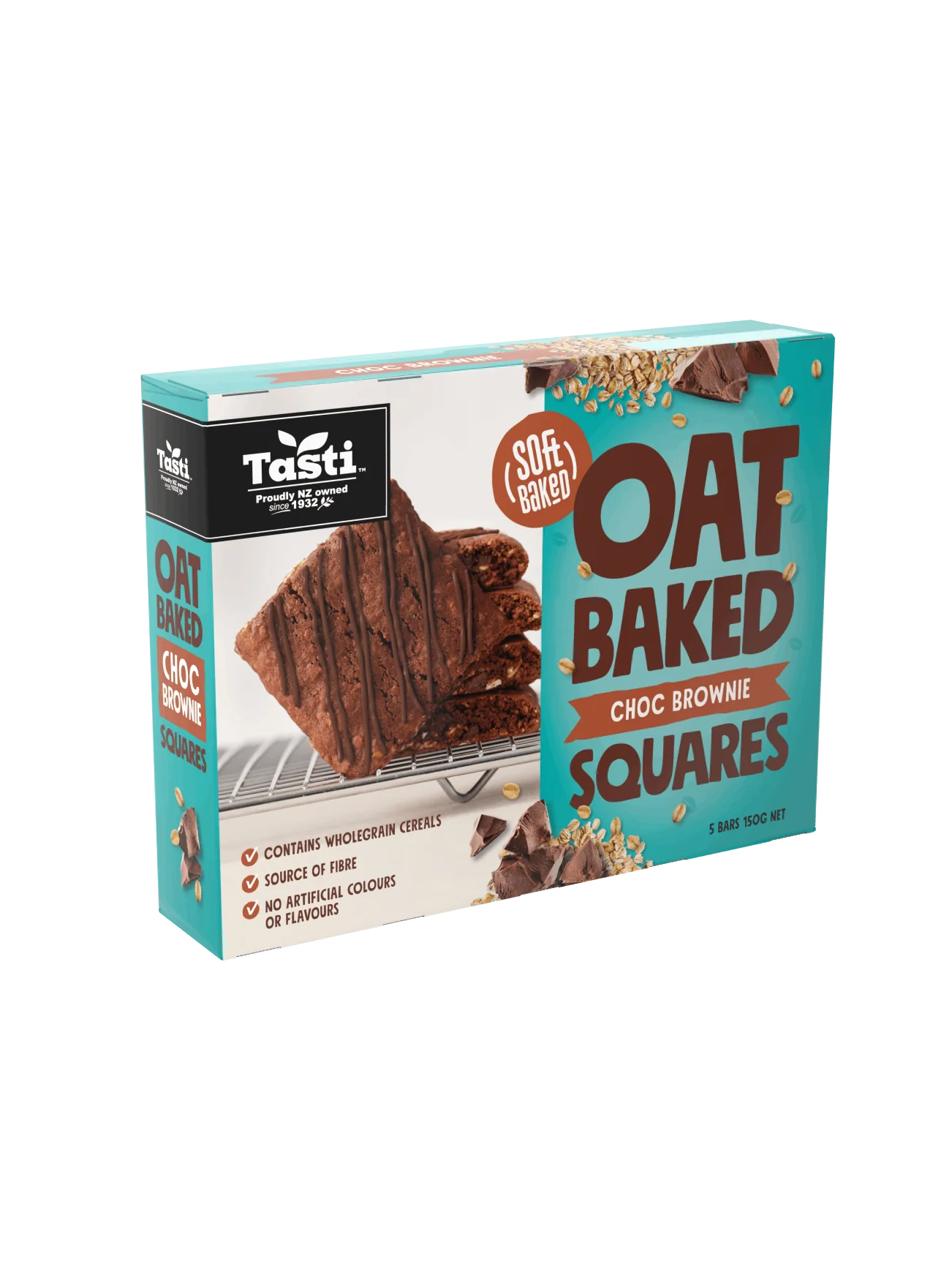TASTI OAT BAKED SQUARE CHOC BROWNIE 150G