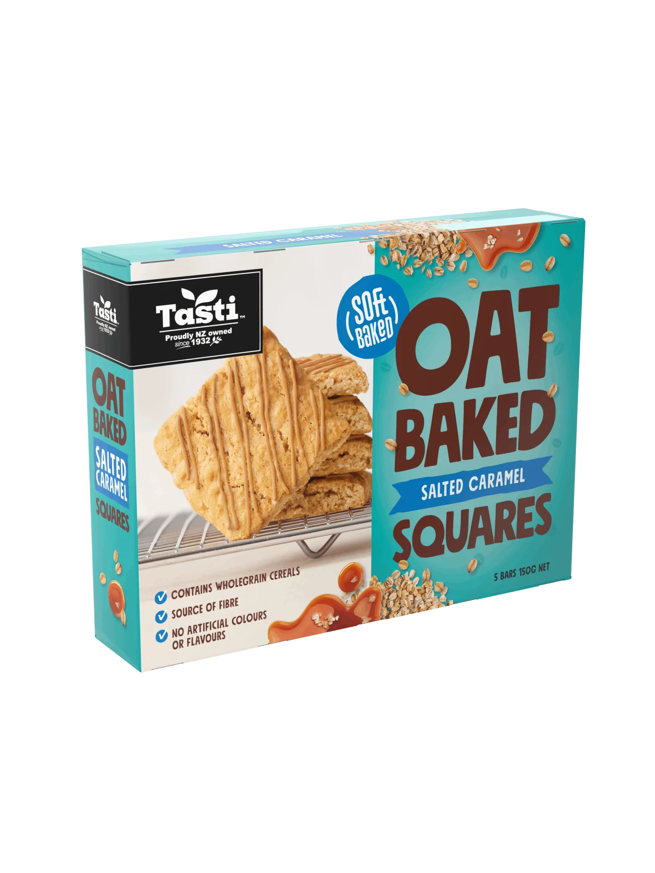 TASTI OAT BAKED SQUARE SALTED CARAMEL 150G