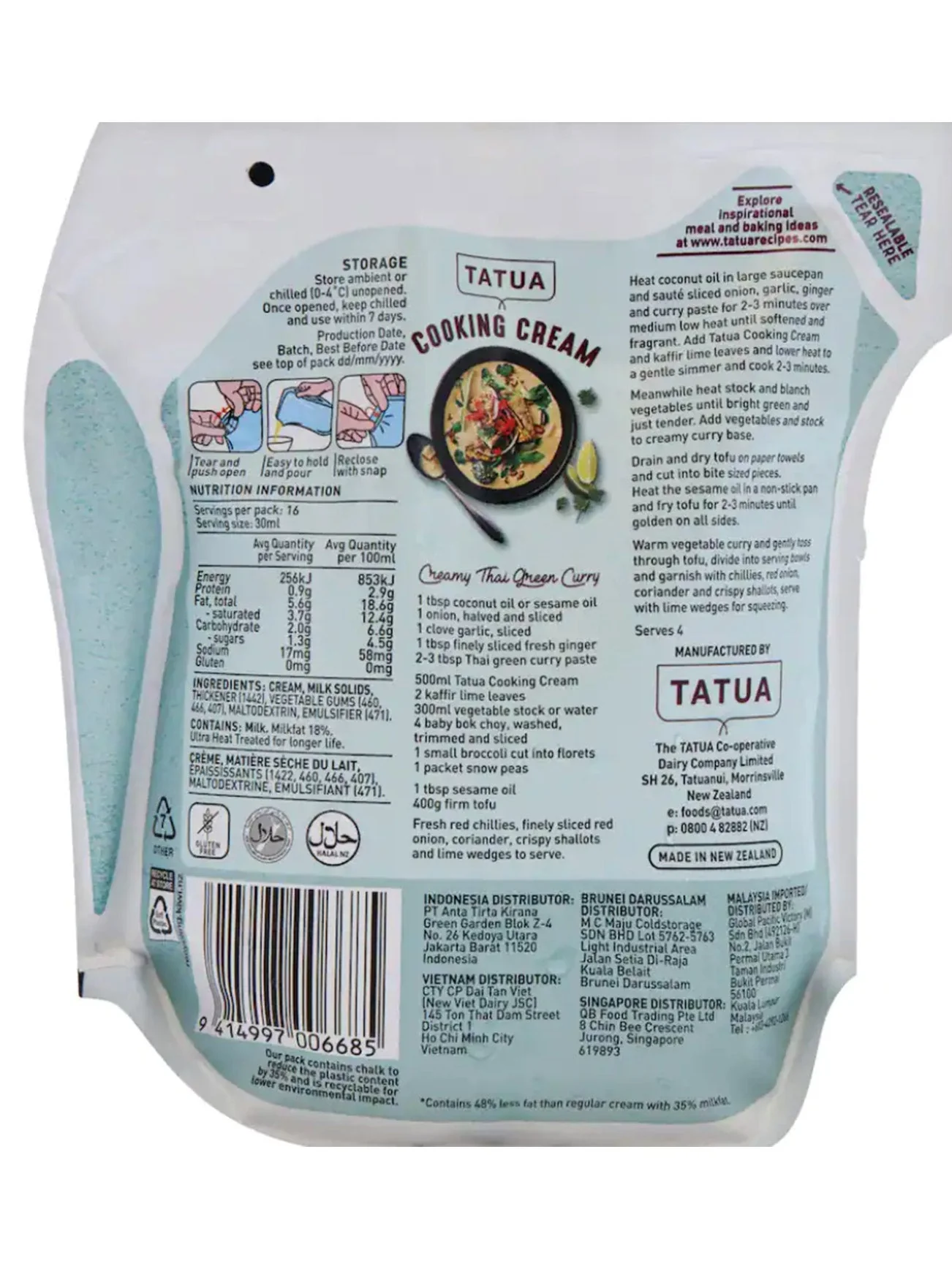TATUA COOKING CREAM 500G - Image 3