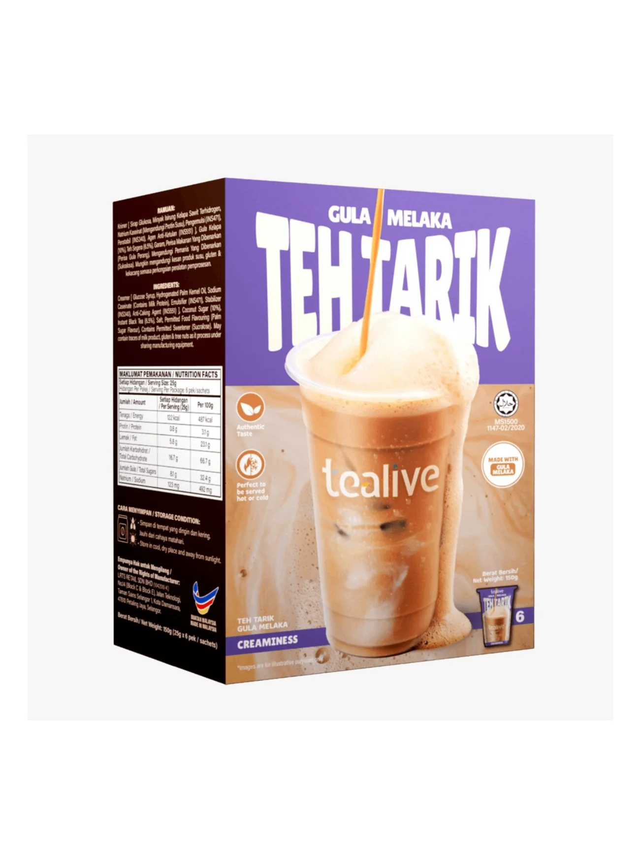 TEALIVE GULA MELAKA TEH TARIK 6SX25G