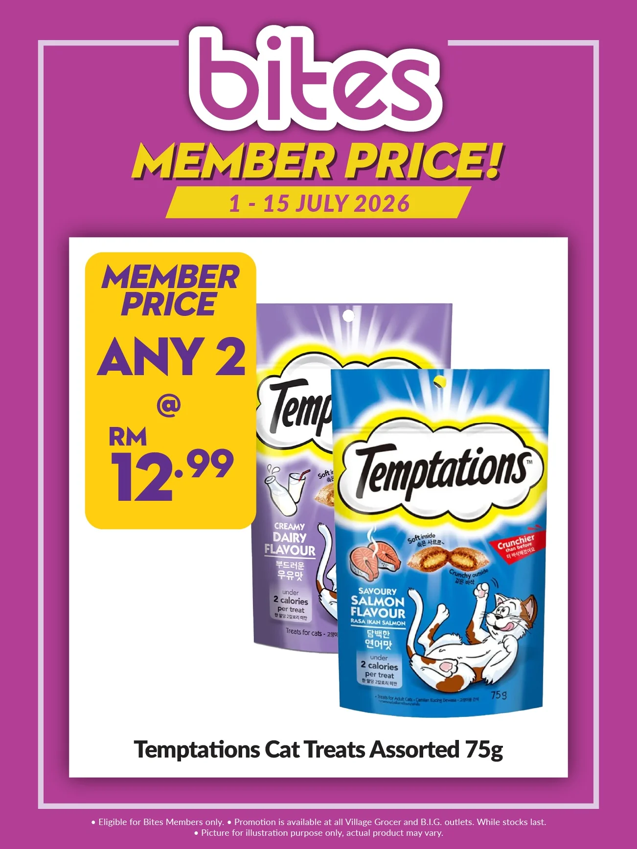 TEMPTATIONS TASTY CHICKEN 75G