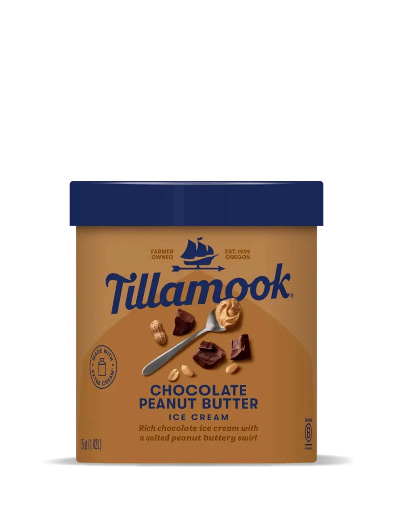 TILLAMOOK CHOCOLATE PEANUT 48OZ