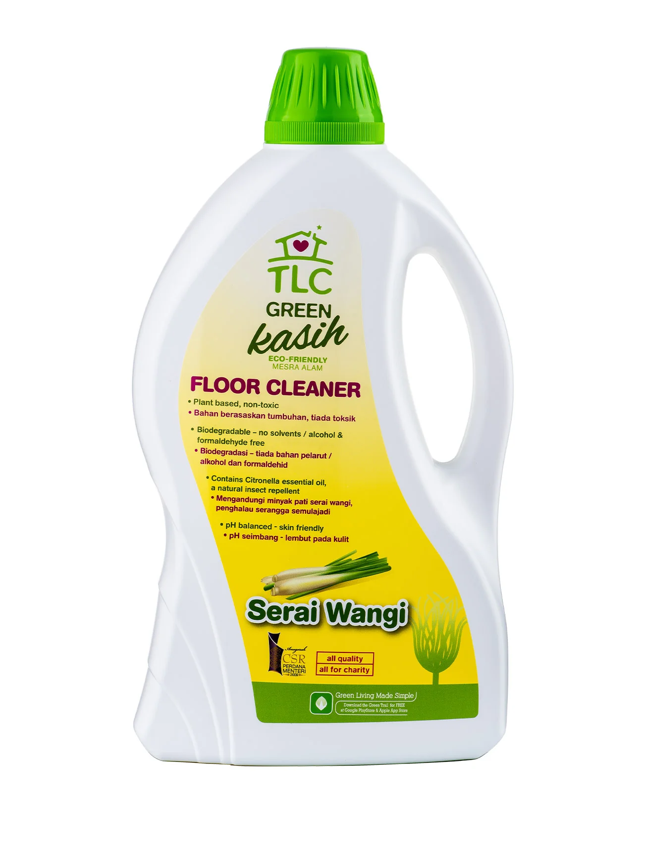 TLC GREEN KASIH FLOOR CLEANER SERAI WANGI 2L